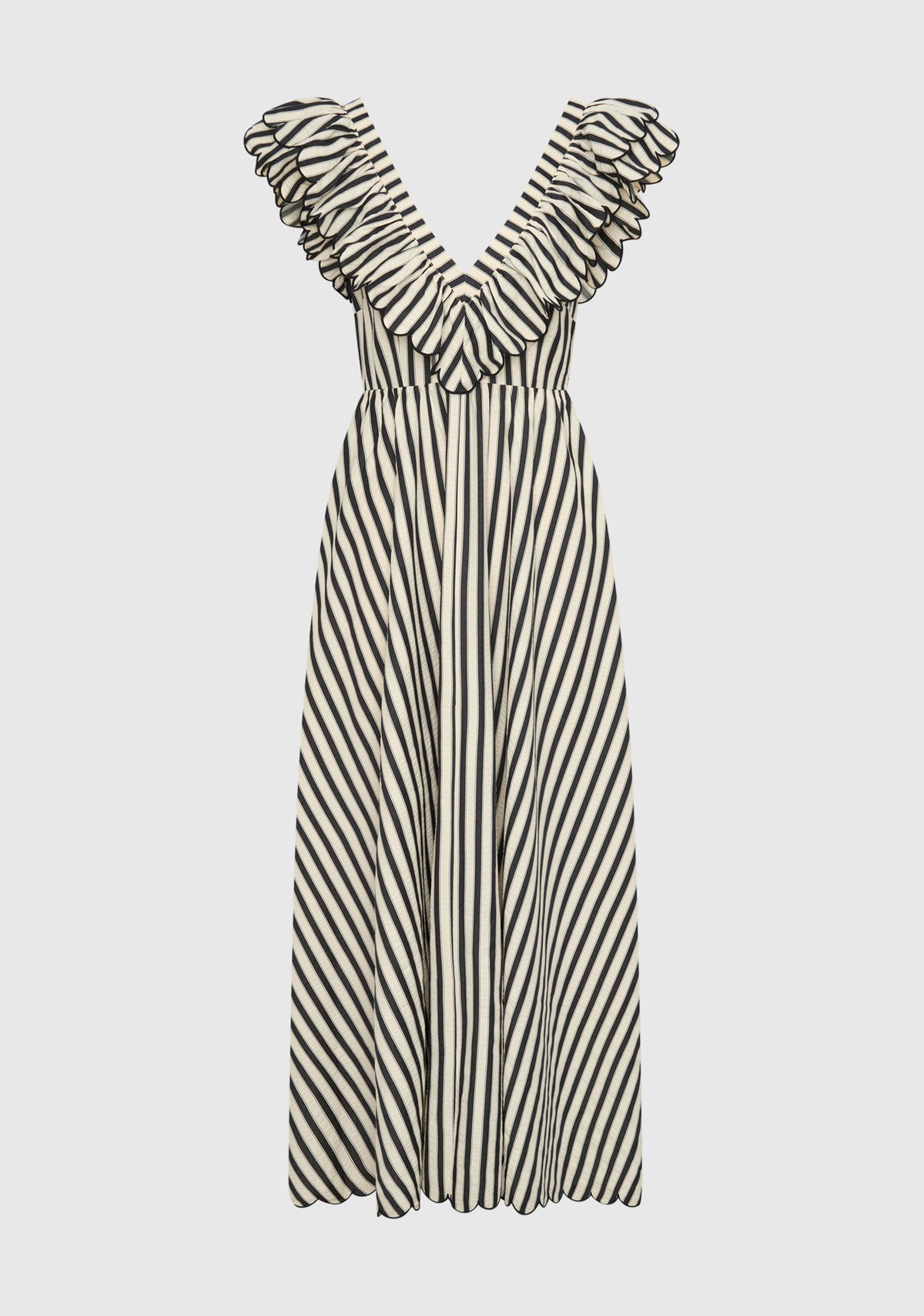 Marina scallop maxi dress- Morrison