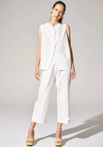 Ava Convertible Pant in White