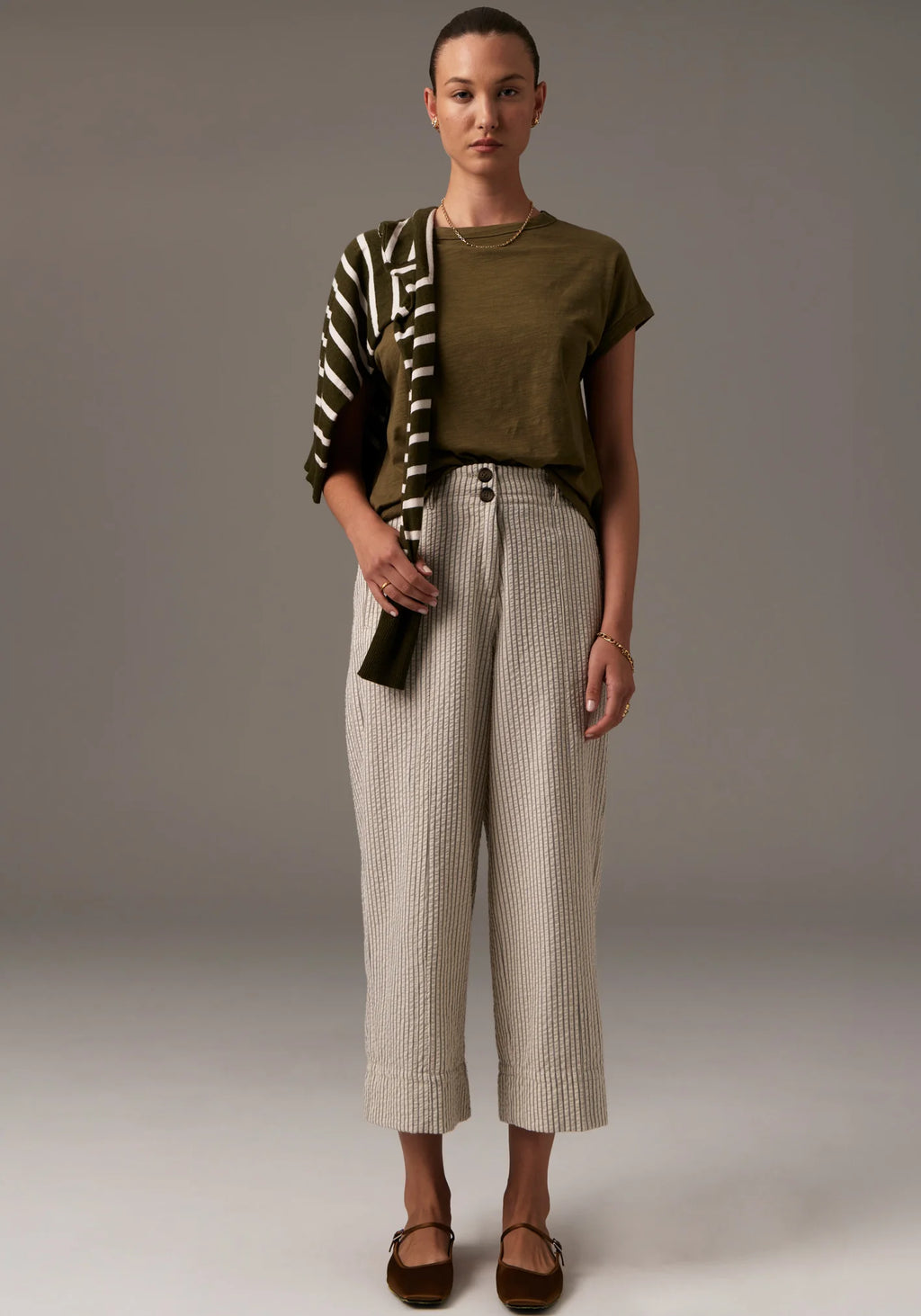 Mast Tee in Khaki