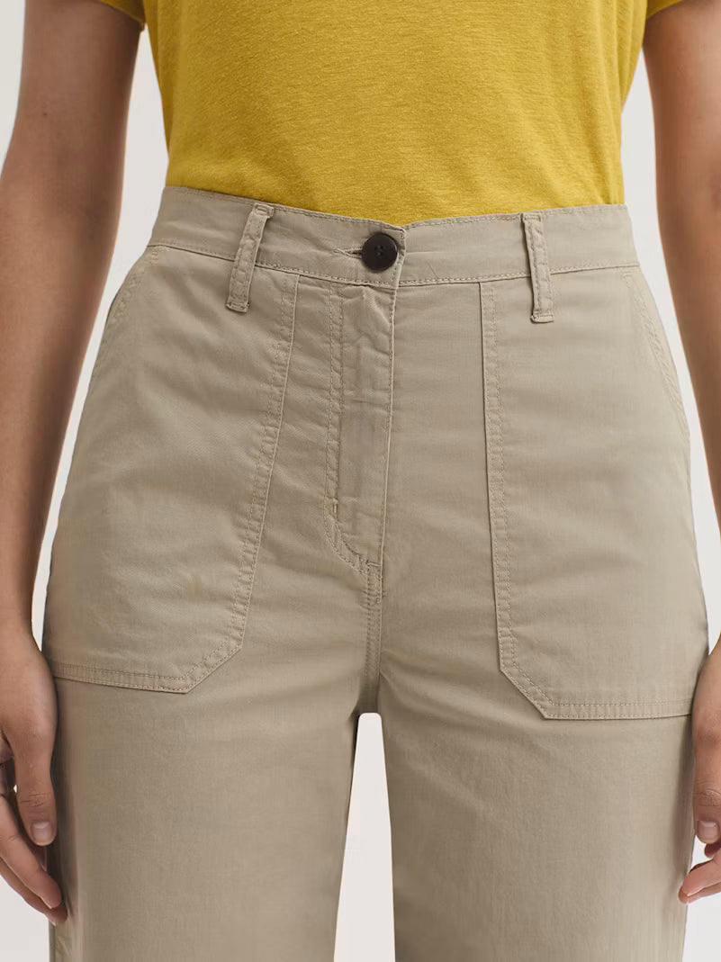Wide Leg Cotton Satin Pants - Nice Things