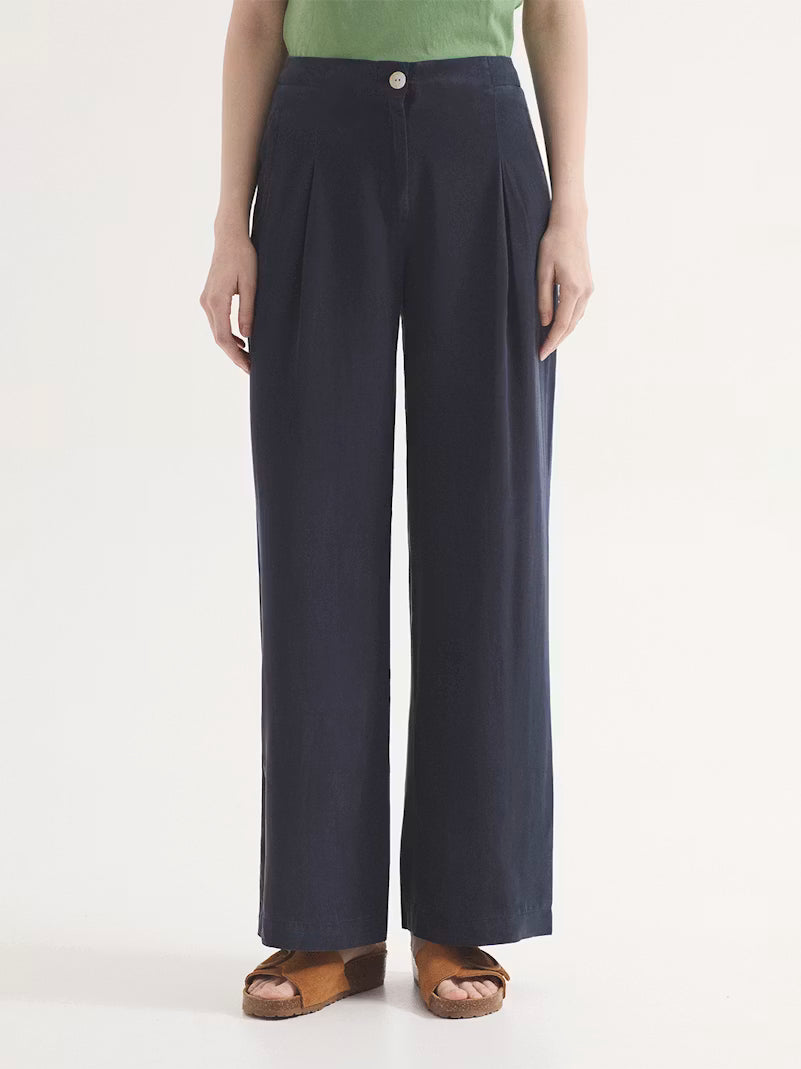 Overdyed Tencel Pleat-Front Trouser - Nice Things