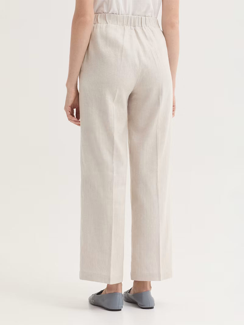 Linen-cotton Herringbone Jacquard Pants - Nice Things