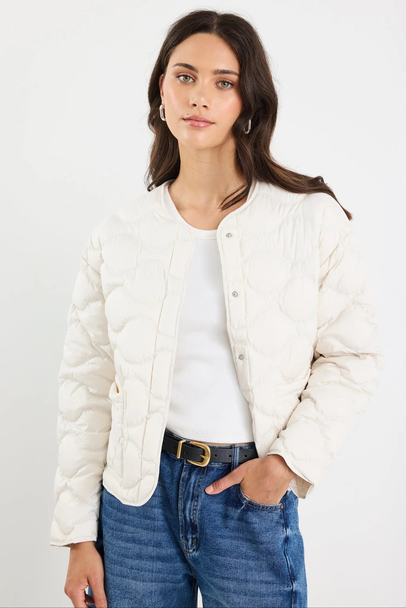 Premium Putty Down Filled Quilted Jacket