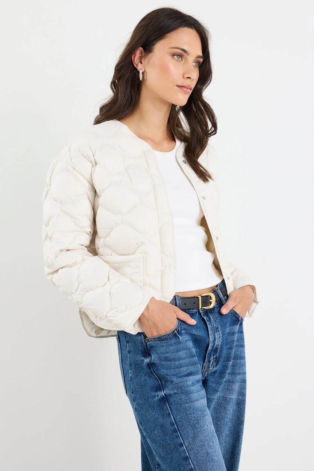 Premium Putty Down Filled Quilted Jacket