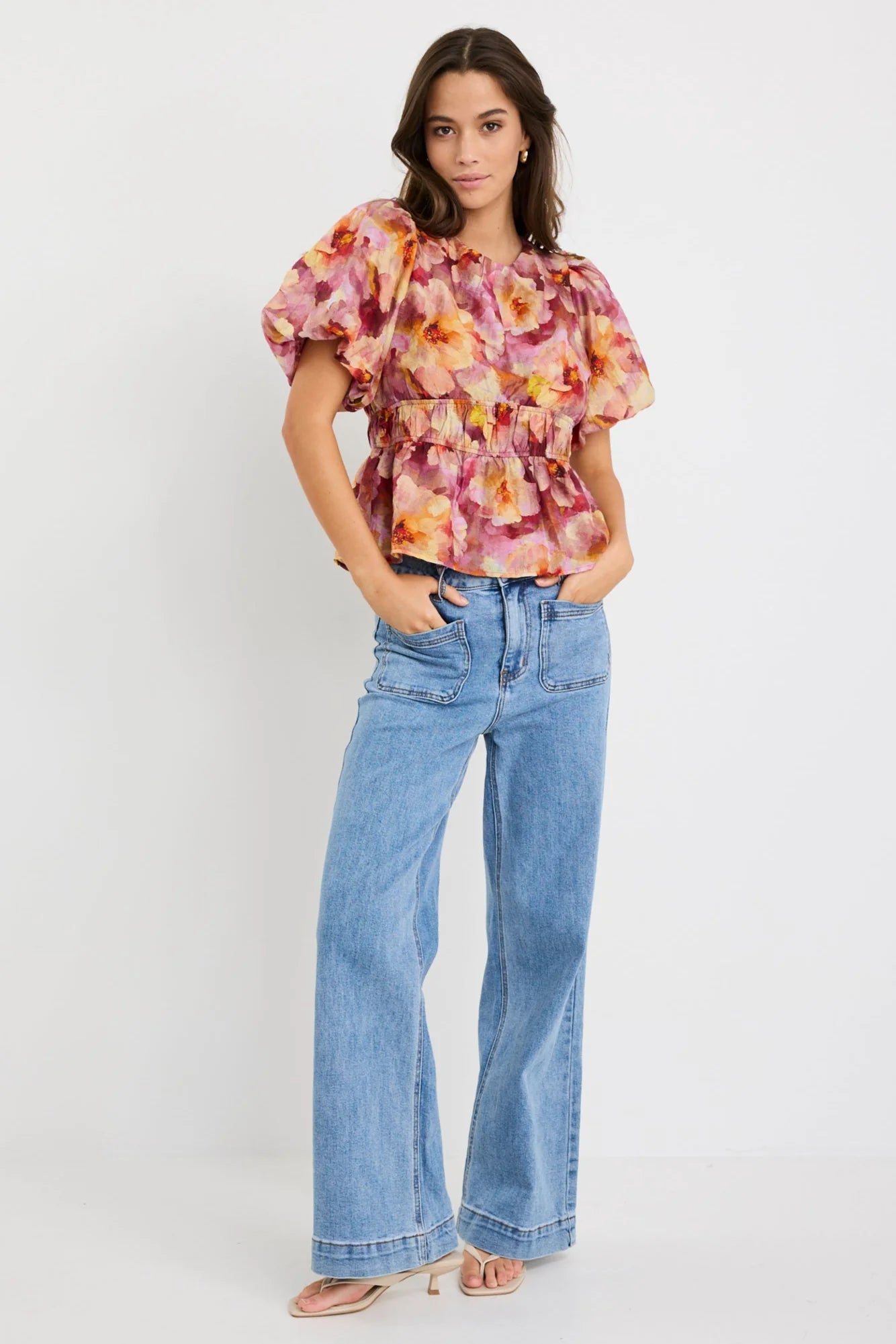 Provoke Bubble Sleeve top