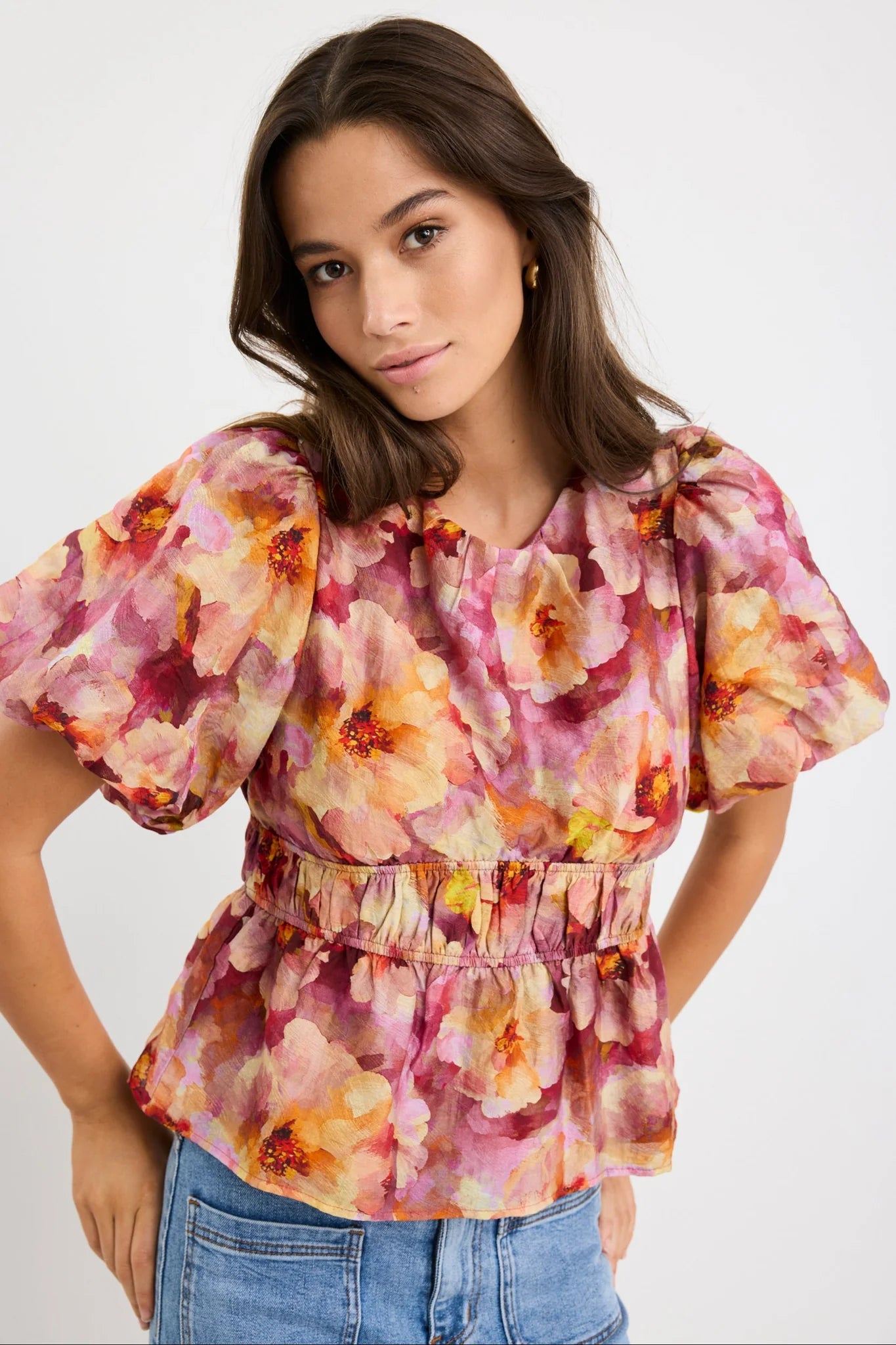 Provoke Bubble Sleeve top