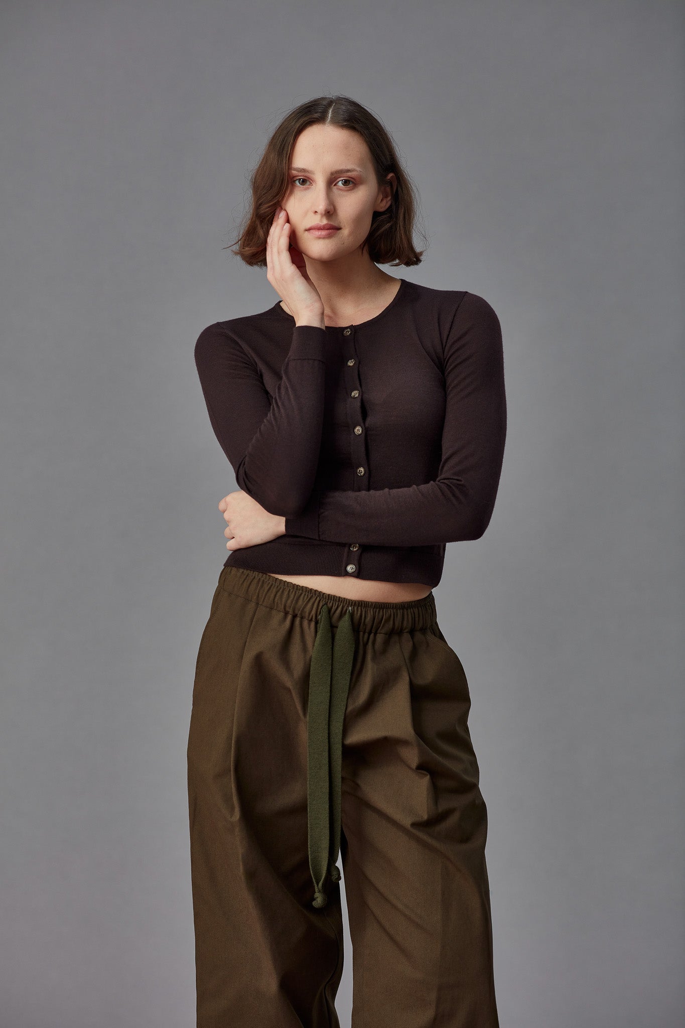 Merino Crop Crew Cardi Standard Issue