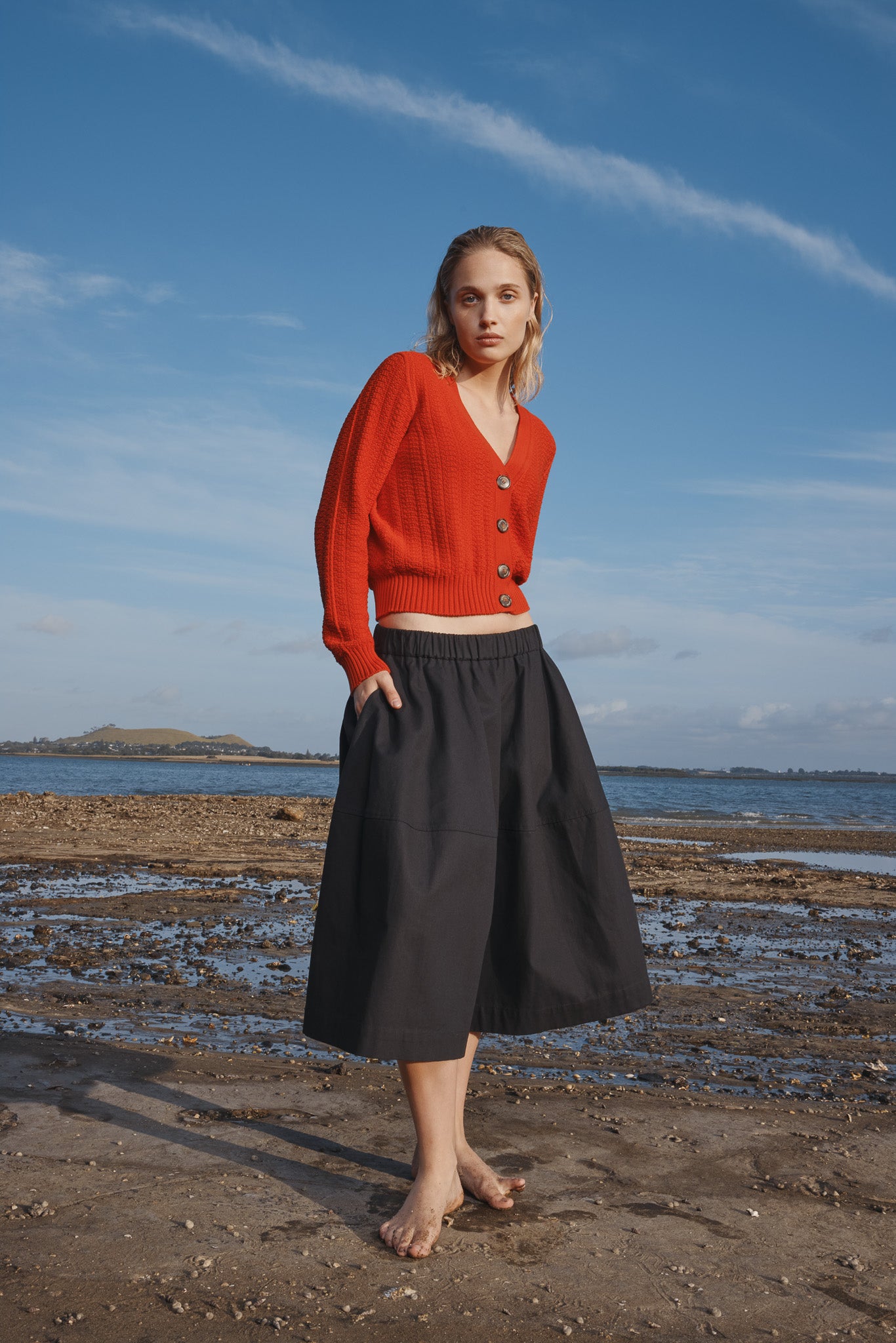 Cotton grain cardigan Standard issue