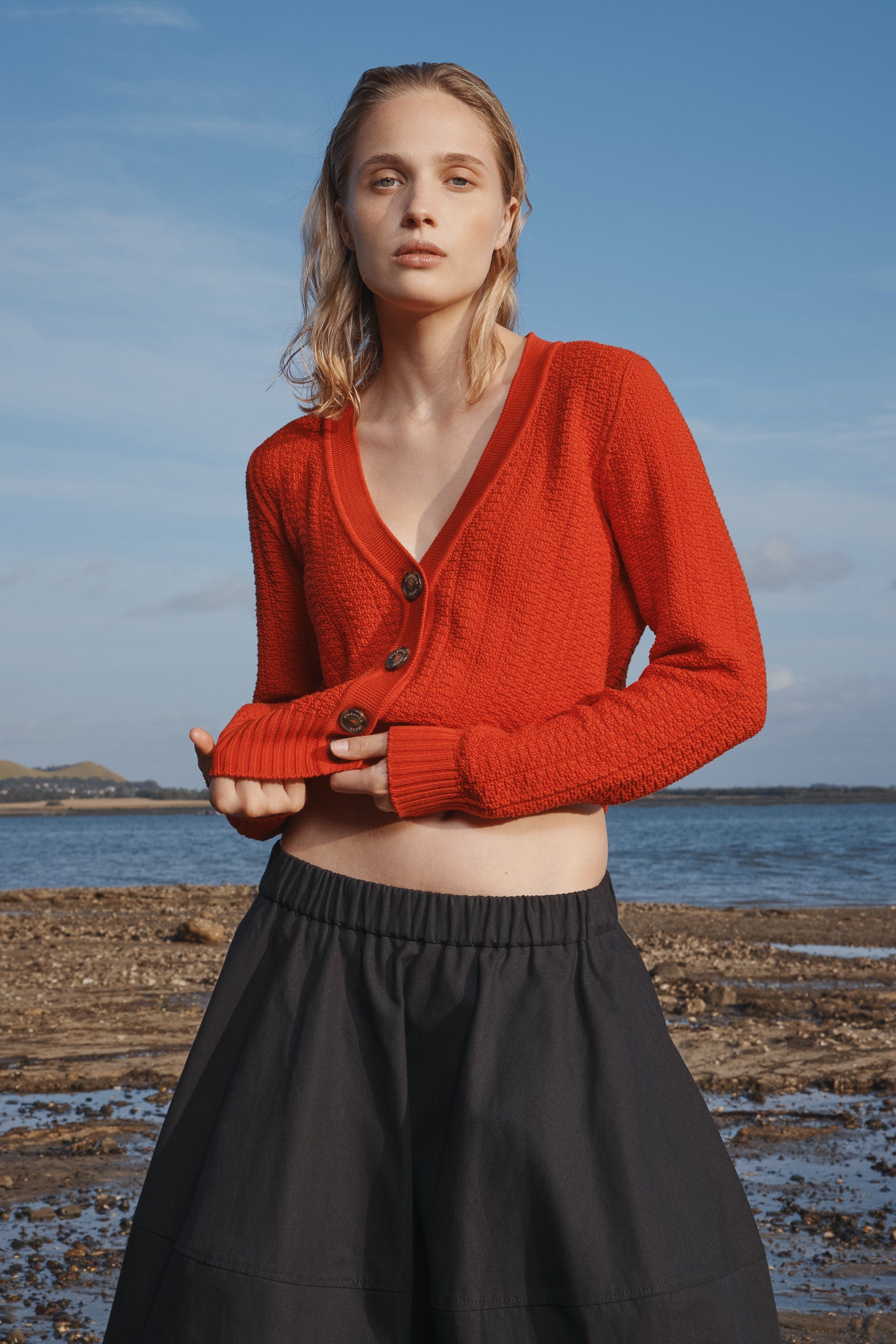Cotton grain cardigan Standard issue