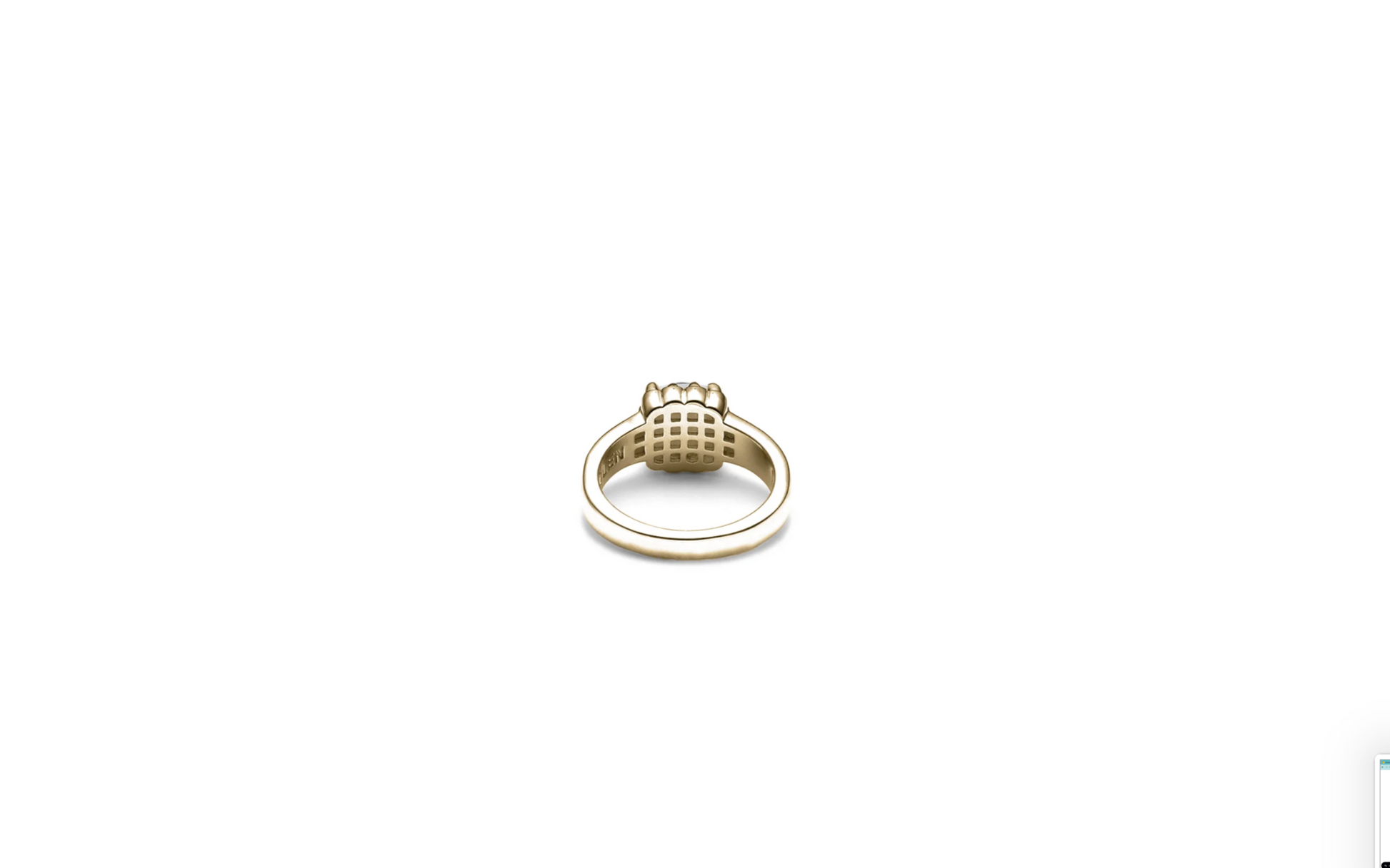 Stolen girlfriends baby claw ring rose quartz gold plated