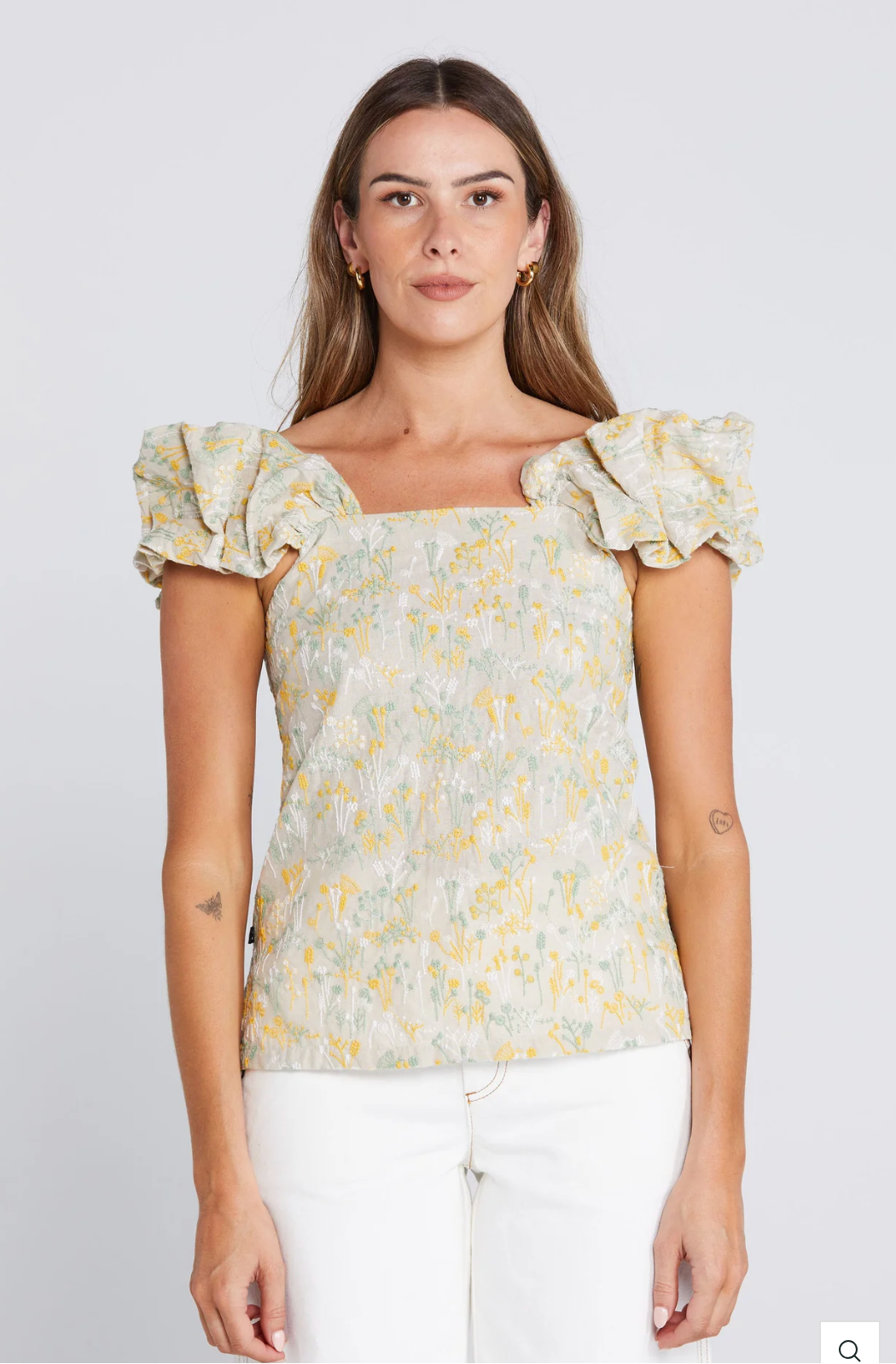 Ruffle Singlet-Whimsical Flora