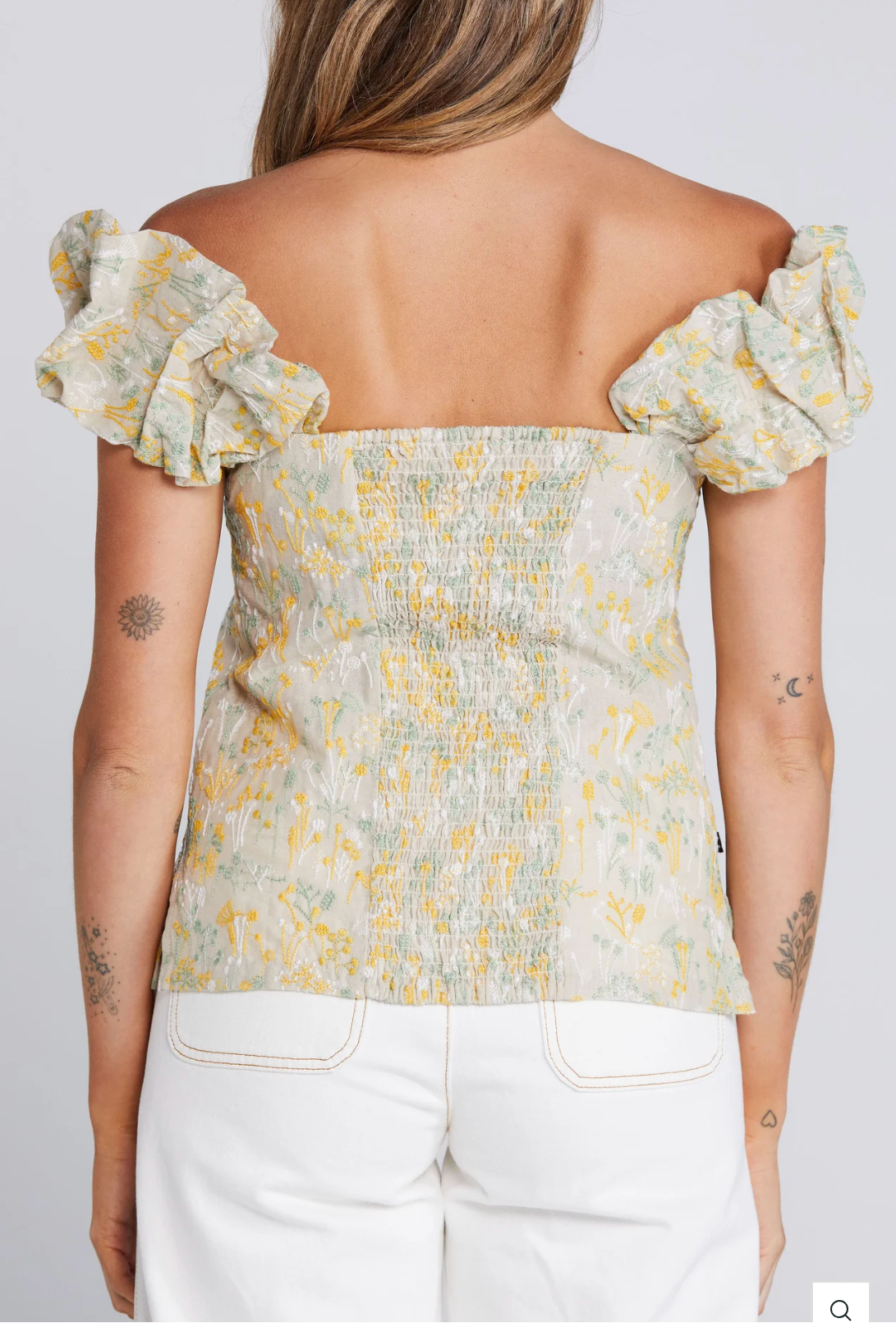 Ruffle Singlet-Whimsical Flora