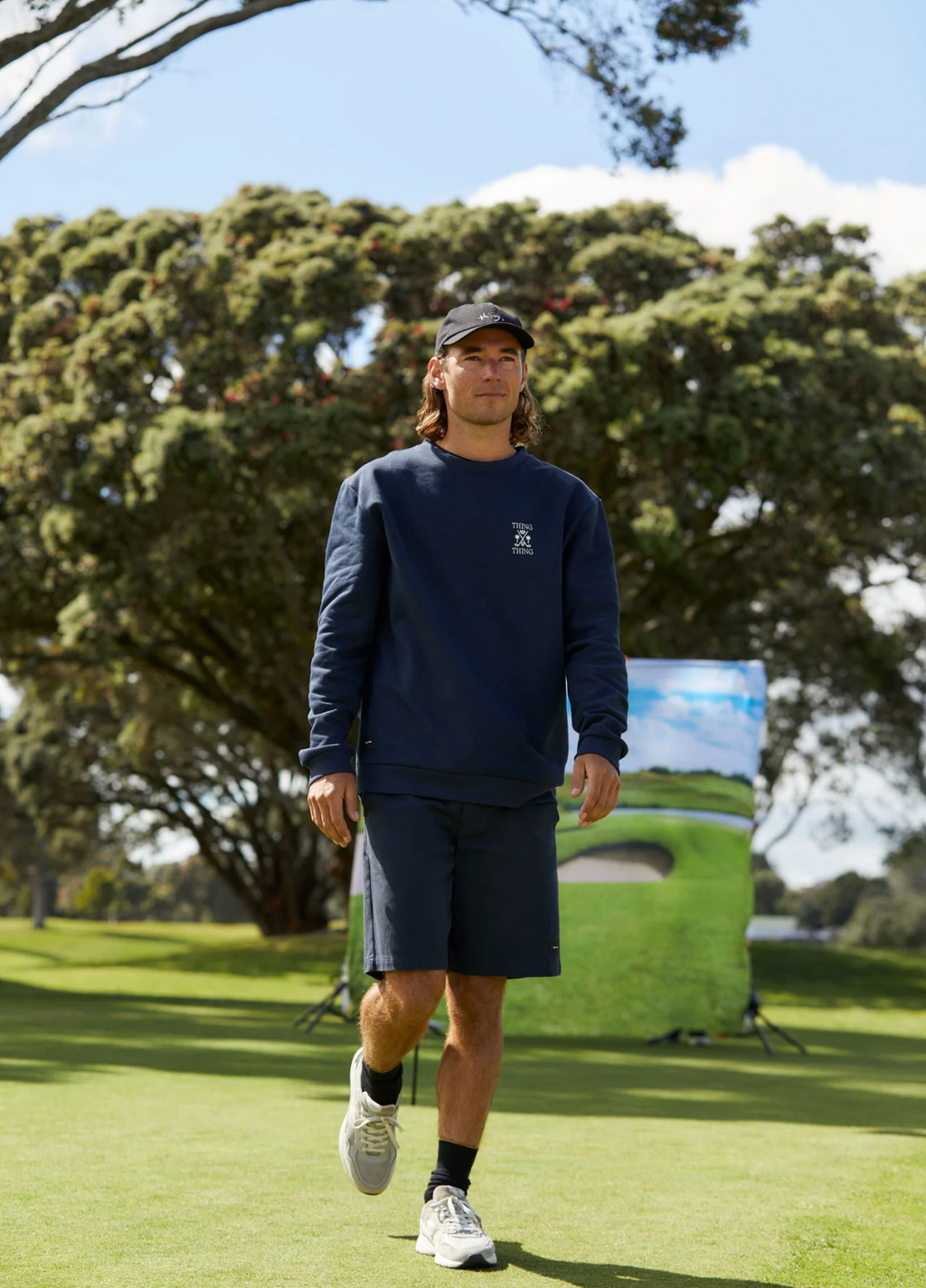 Crew Jumper Deep Navy Golf Thing