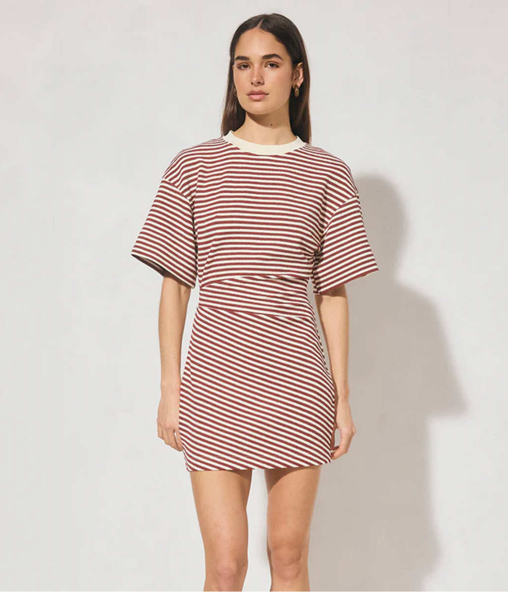 Aura Mini Dress Burgundy Mon Renn
