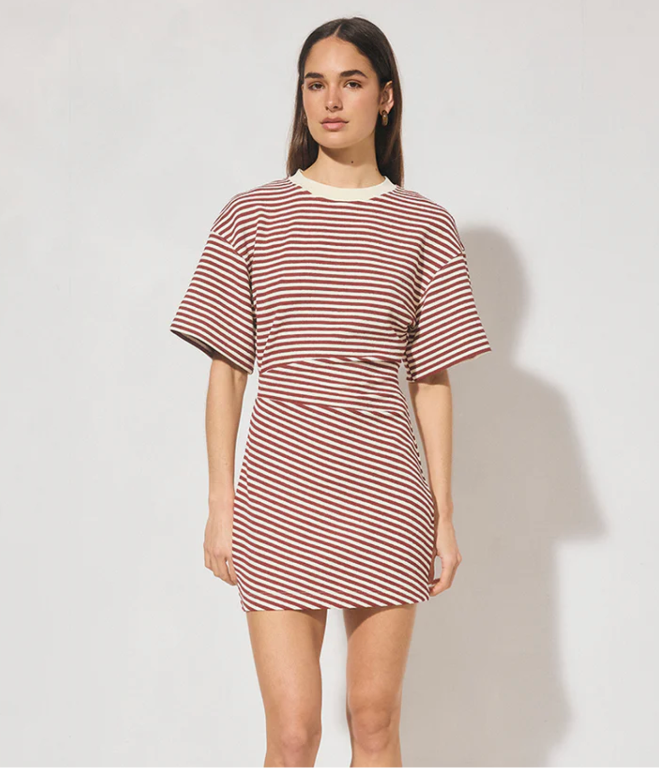 Aura Mini Dress Burgundy Mon Renn