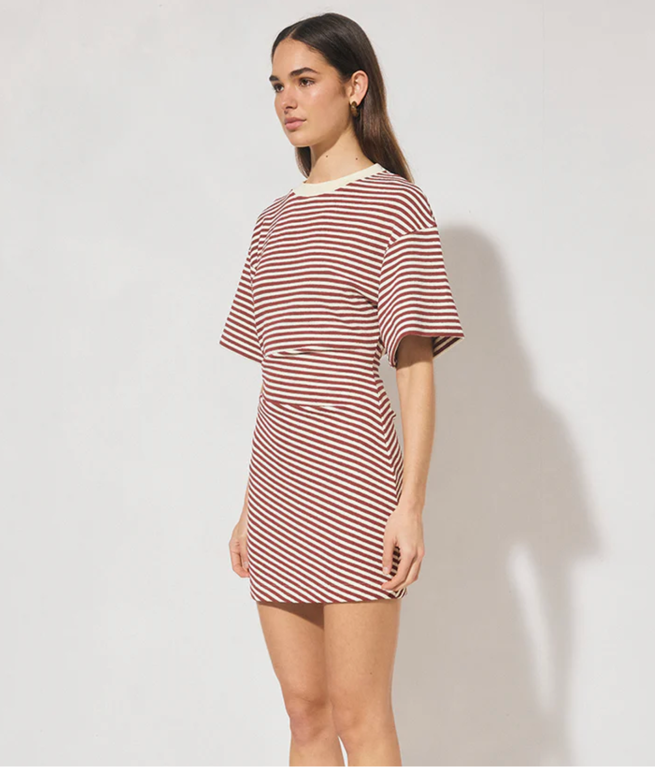 Aura Mini Dress Burgundy Mon Renn