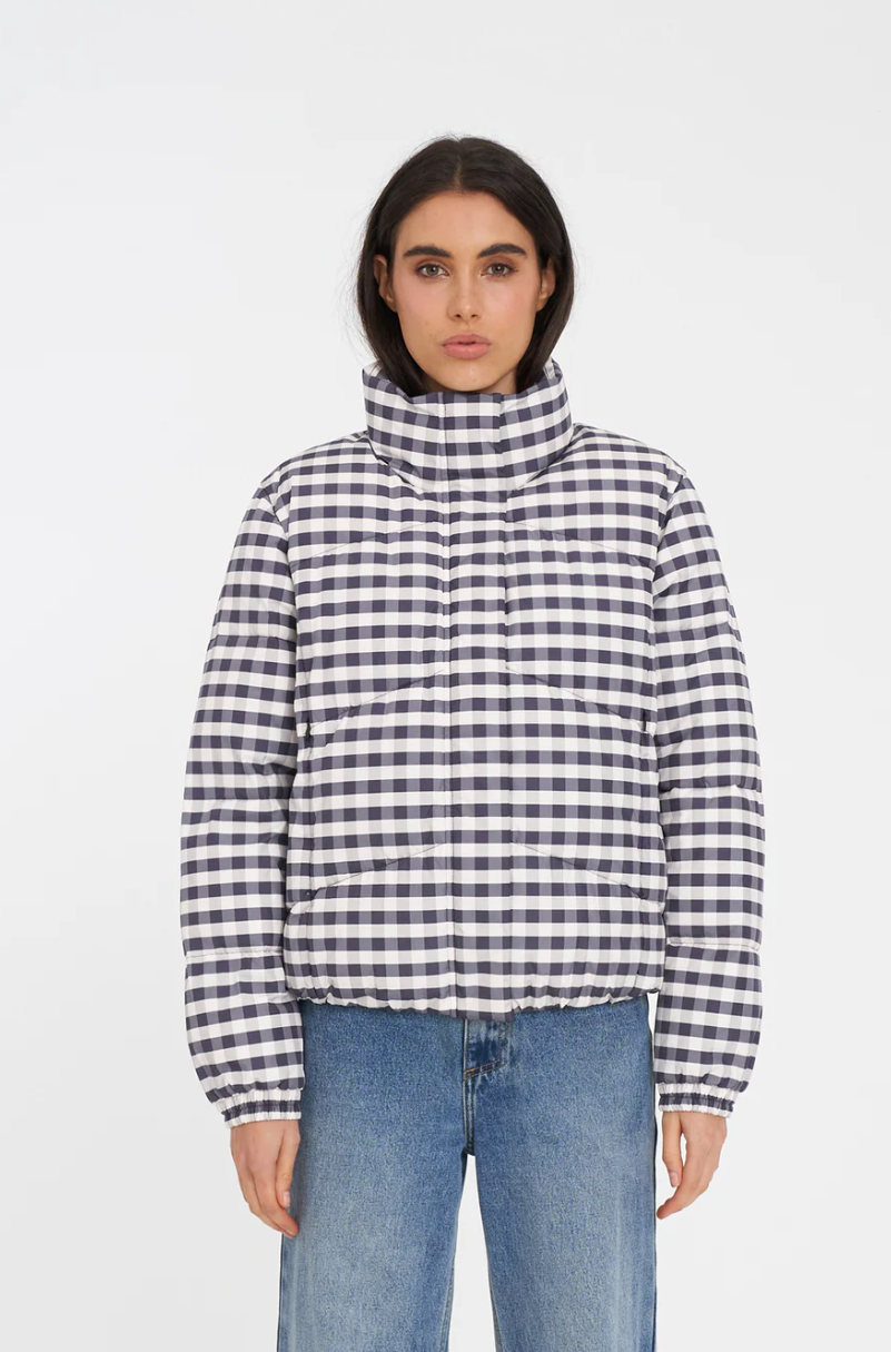 Demi Puffer Jacket Gingham Huffer