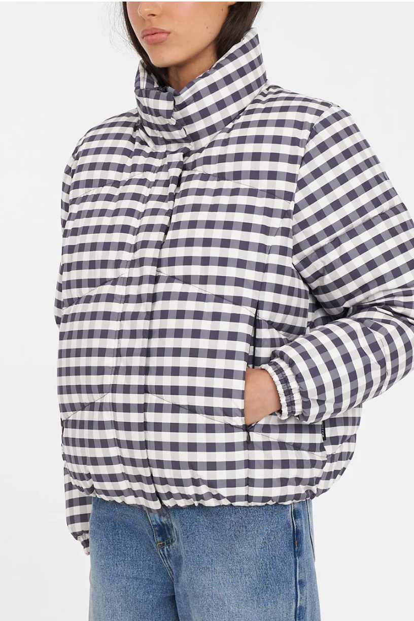 Demi Puffer Jacket Gingham Huffer