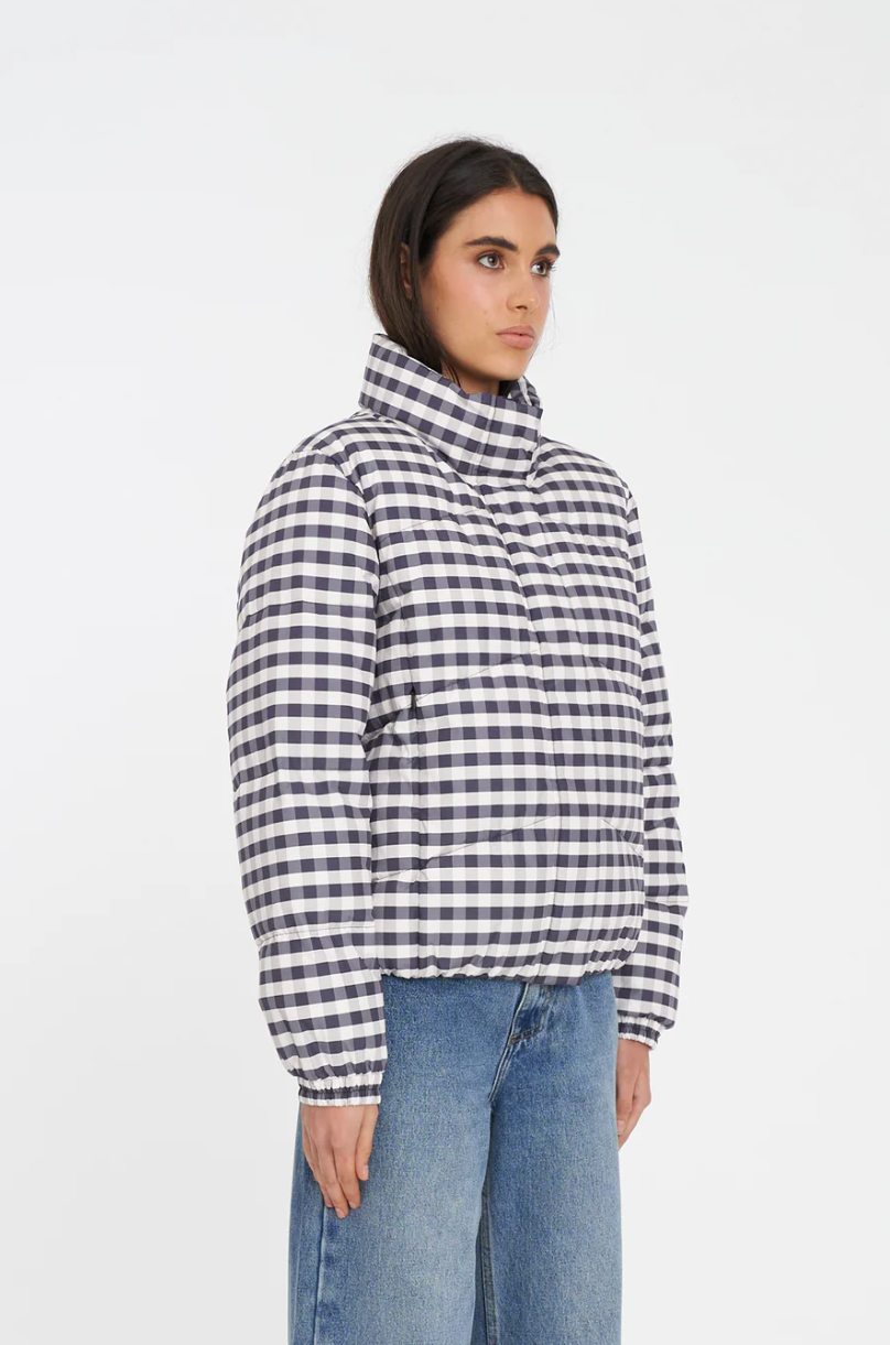 Demi Puffer Jacket Gingham Huffer