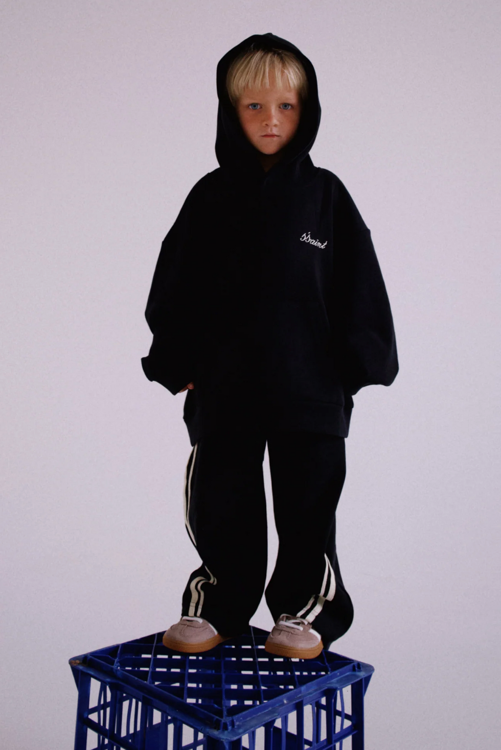 SŚAINT Kids Barrel Pants - Black/Butter