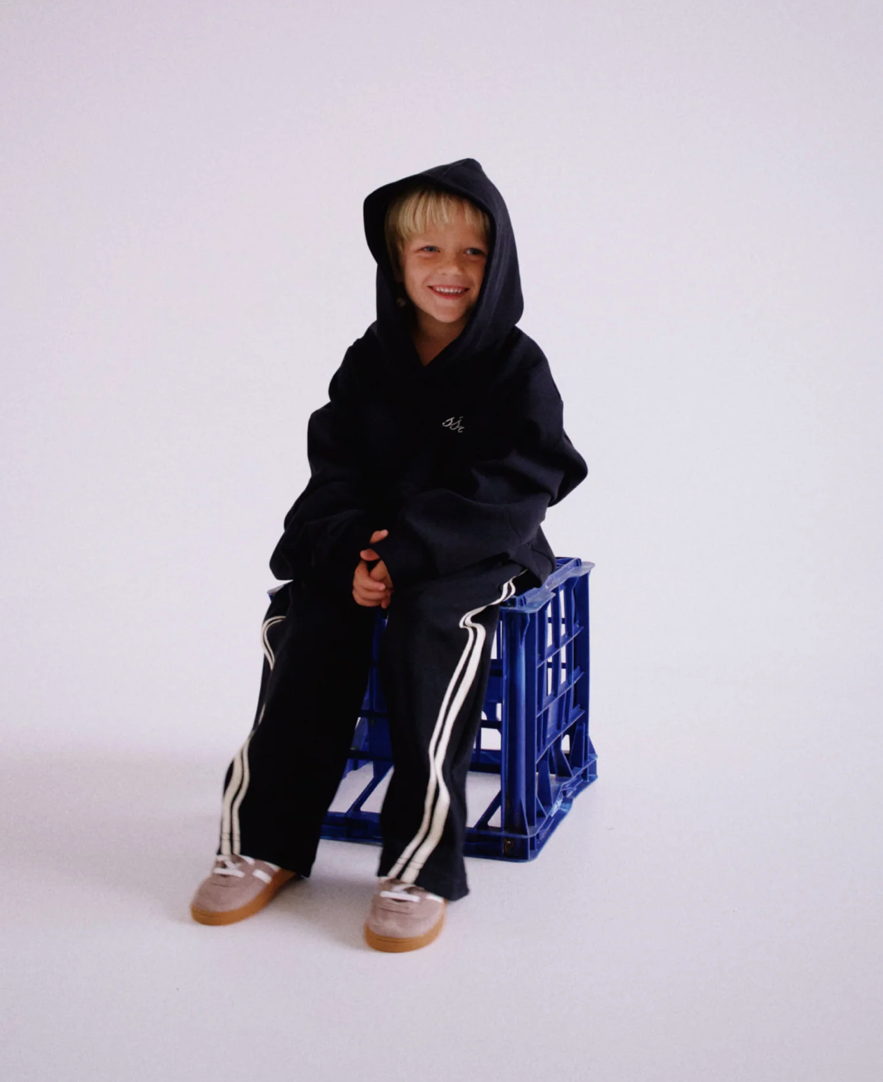 SŚAINT Kids Barrel Pants - Black/Butter