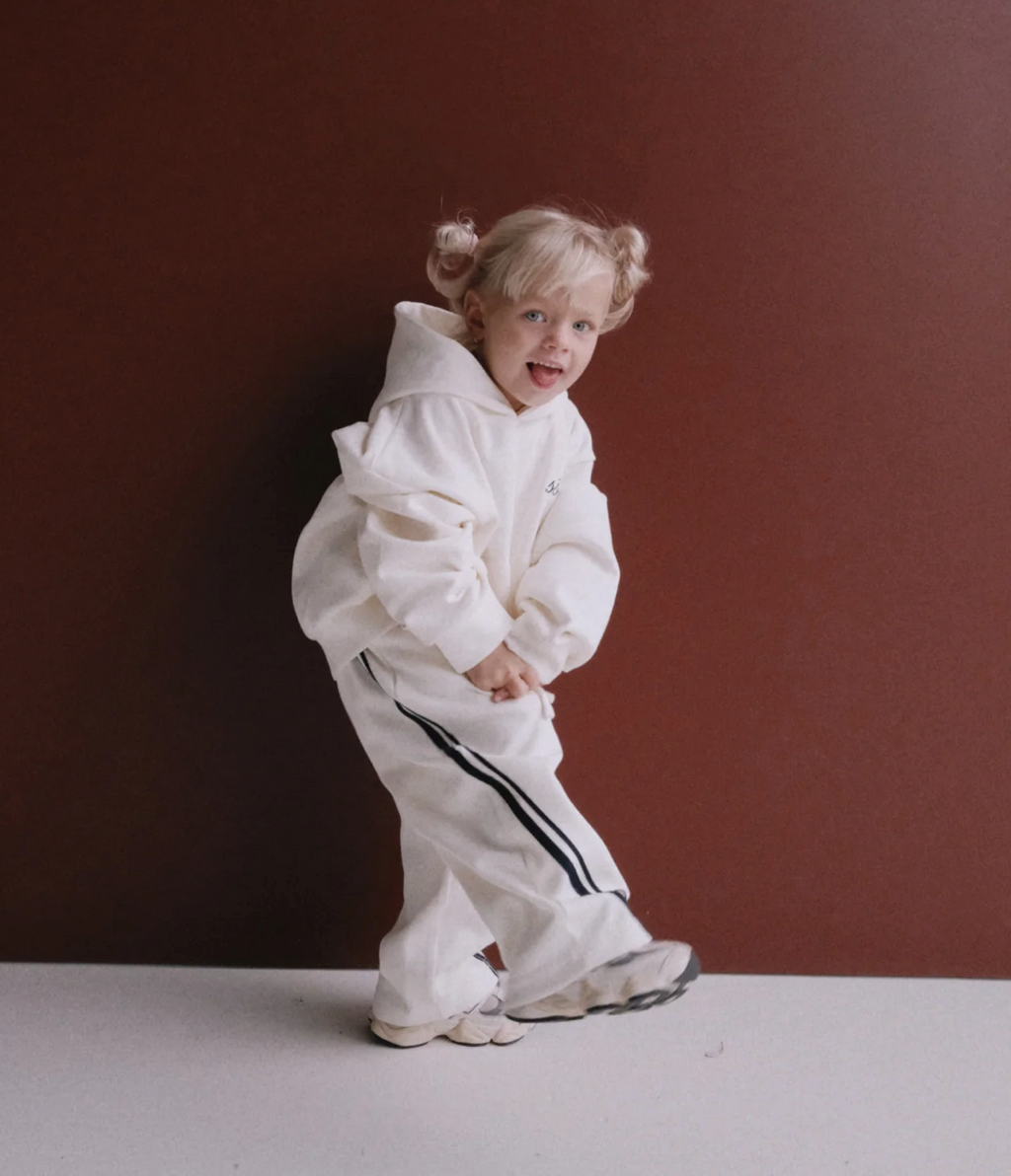 SŚAINT Kids Barrel Pants - Butter/Navy