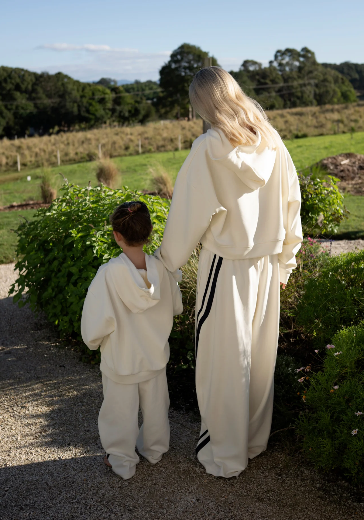 SŚAINT Kids Barrel Pants - Butter/Navy