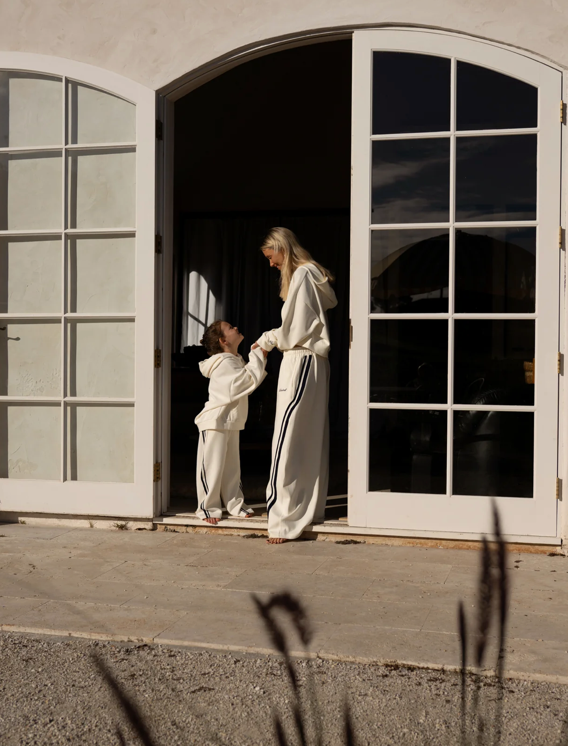 SŚAINT Kids Barrel Pants - Butter/Navy