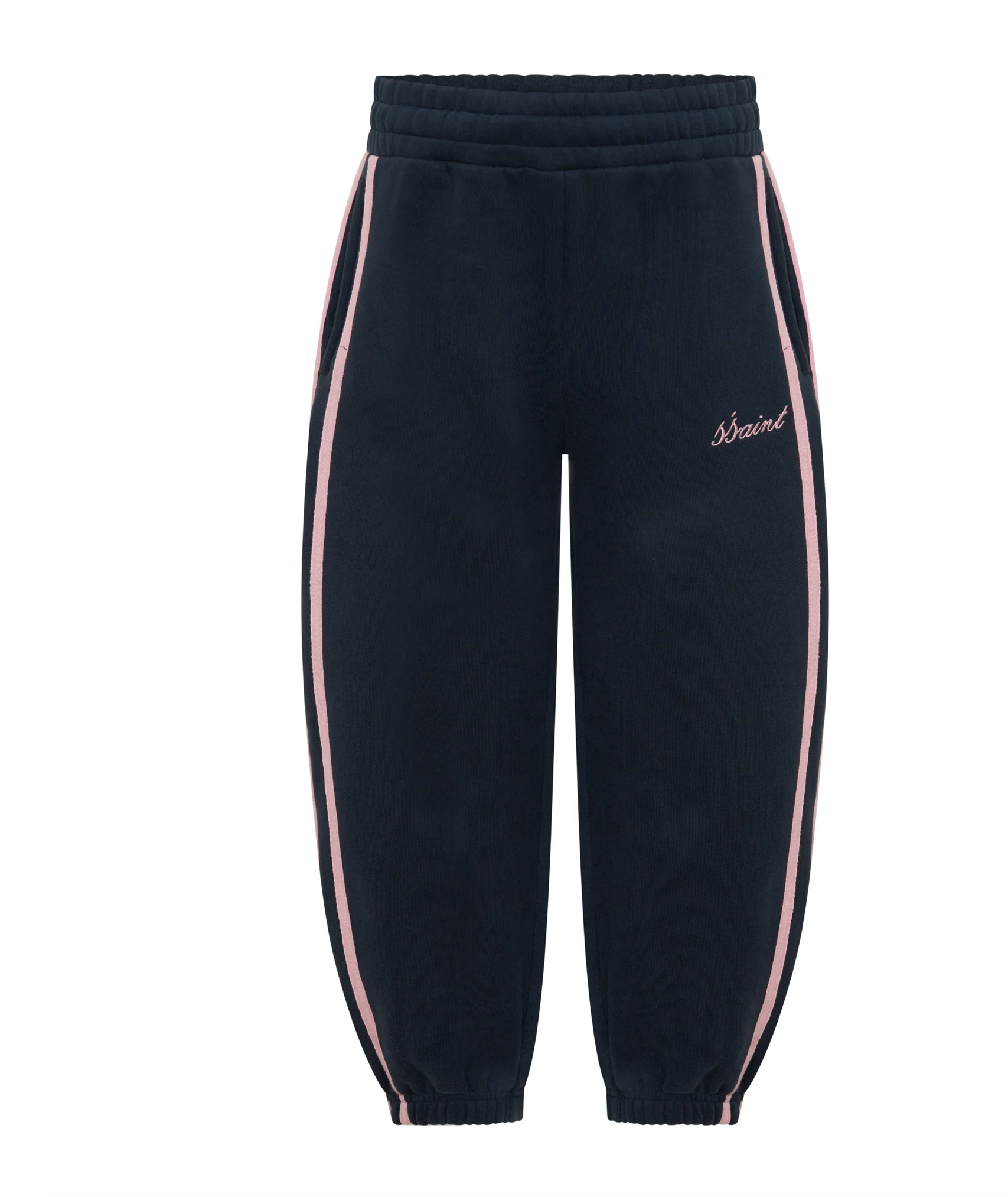 SŚAINT Kids Fleece Trackpant - Navy/Pink