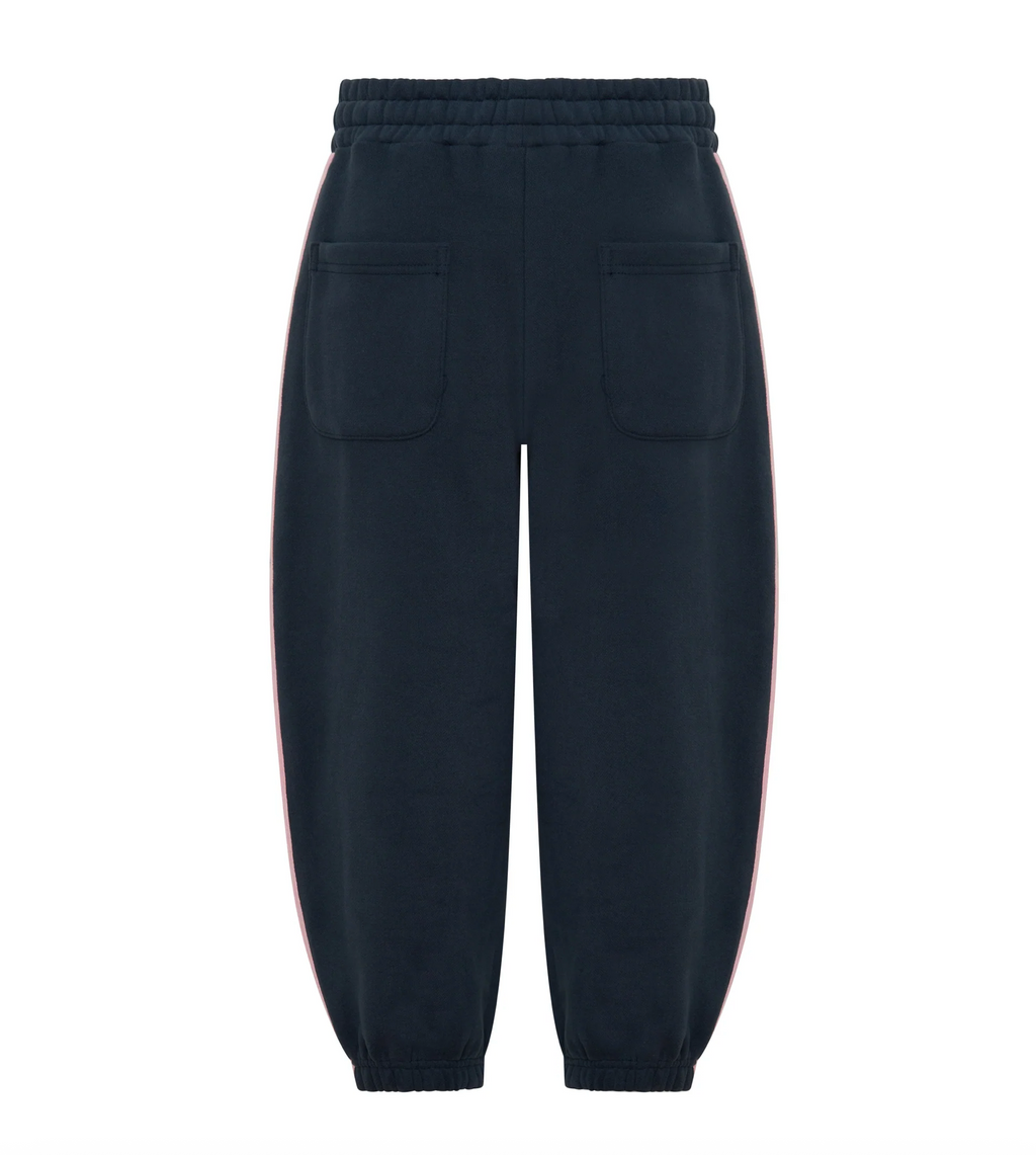 SŚAINT Kids Fleece Trackpant - Navy/Pink