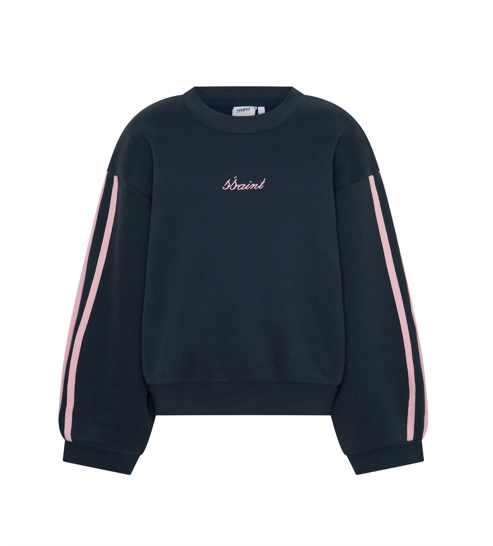 SŚAINT Kids Fleece Crew - Navy/Pink