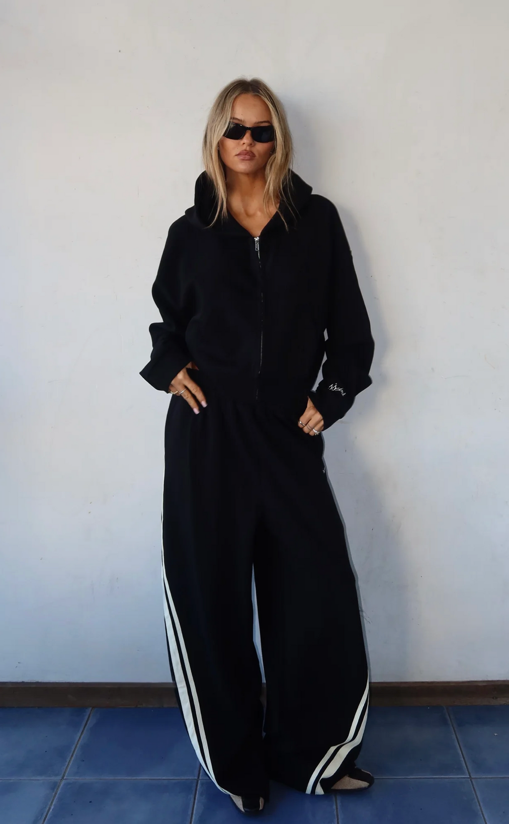 SŚAINT Barrel Trackpant - Black/Butter