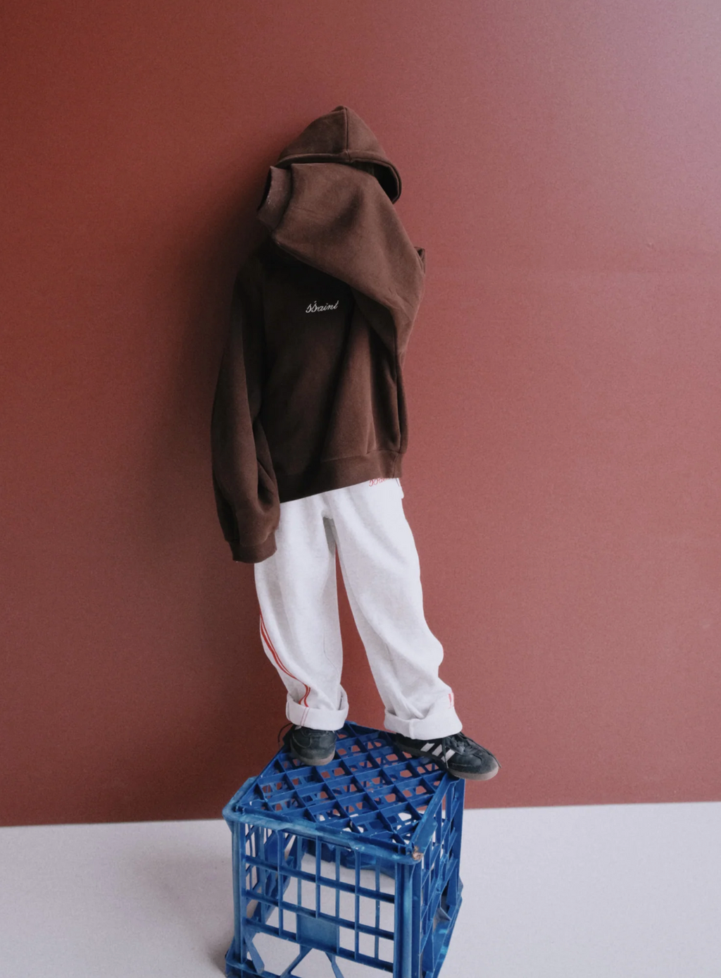 SŚAINT Kids Tonal Hoodie Chocolate