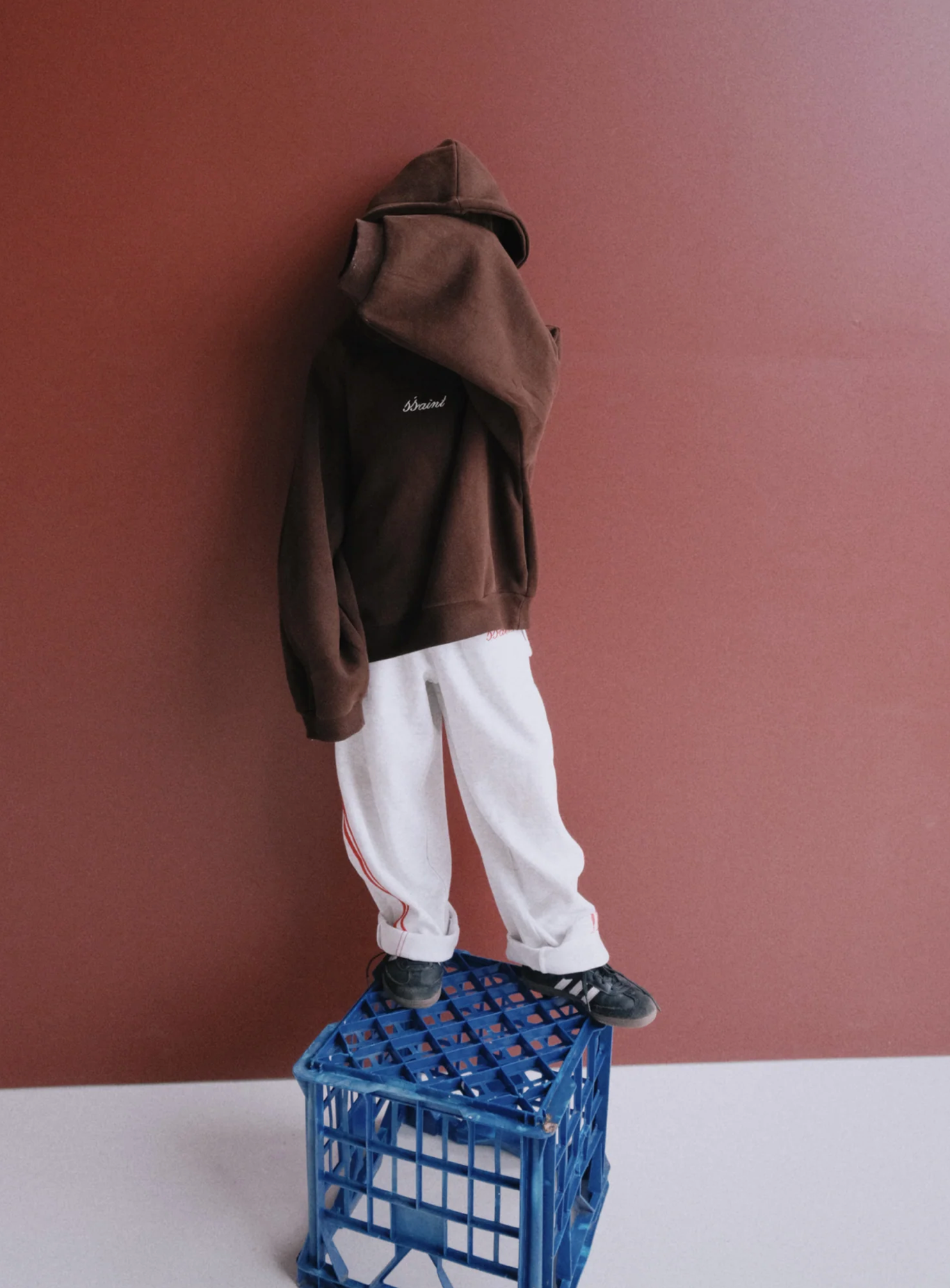 SŚAINT Kids Tonal Hoodie Chocolate