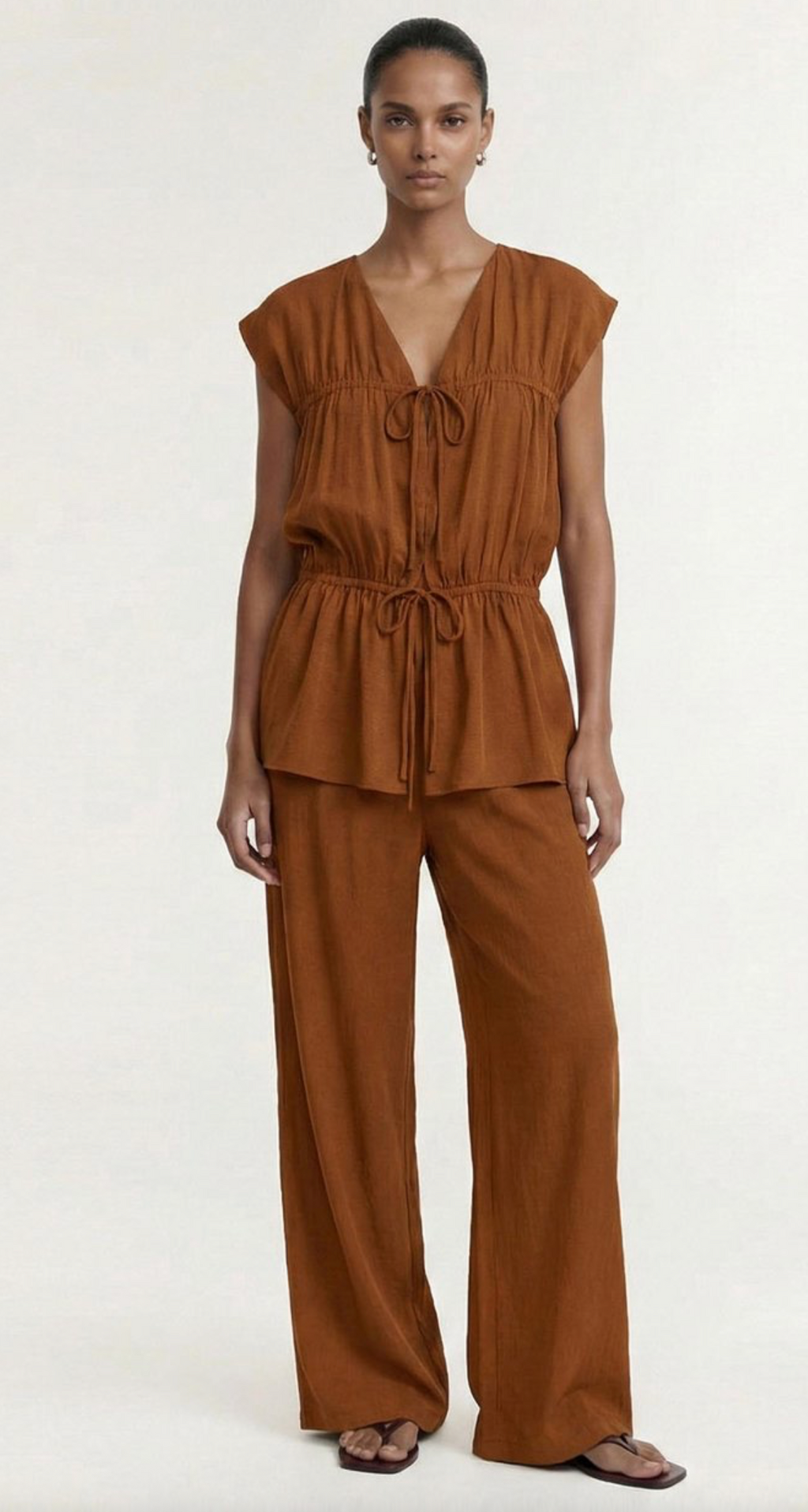 Solene Tie Front Top - Staple The Label