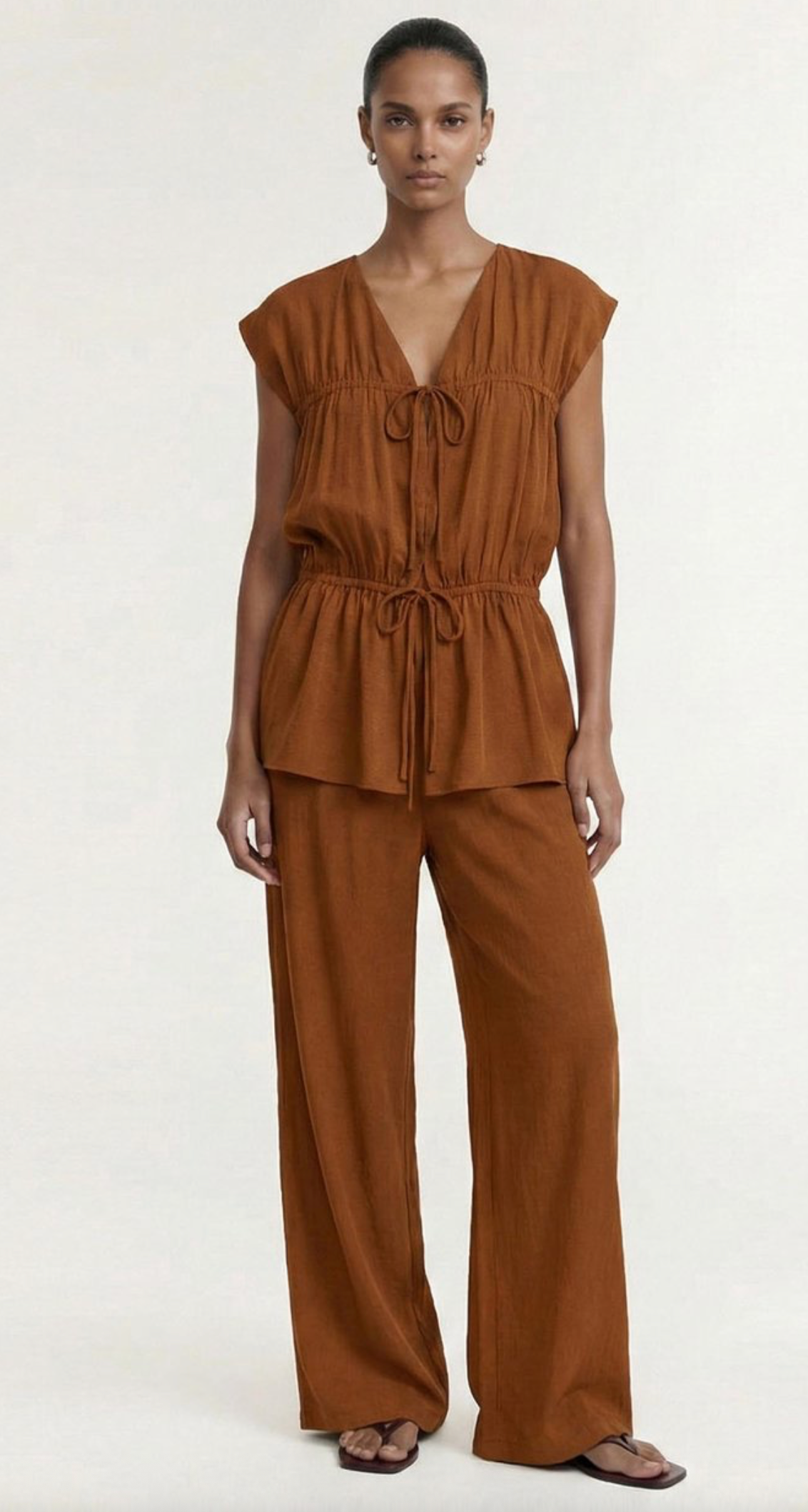 Solene Tie Front Top - Staple The Label