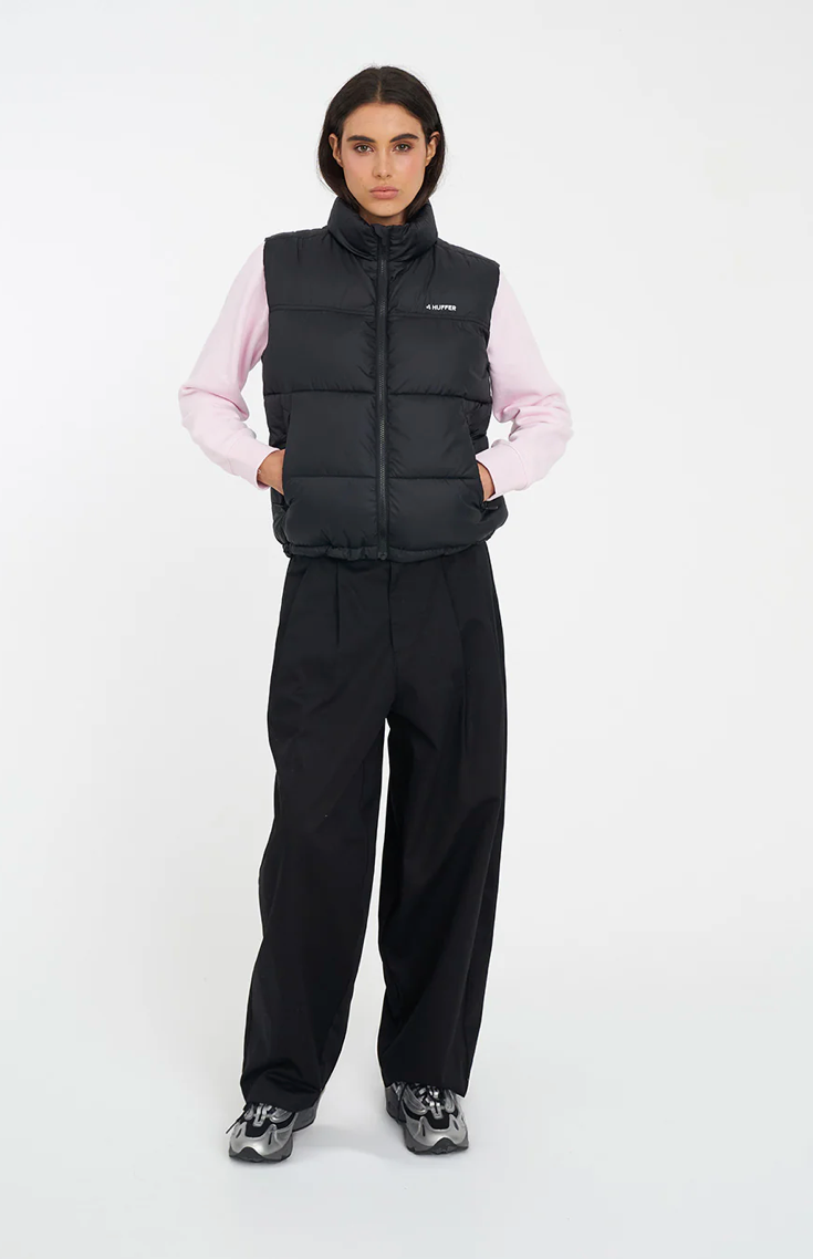 Womens Rider Puffer Vest Huffer Black