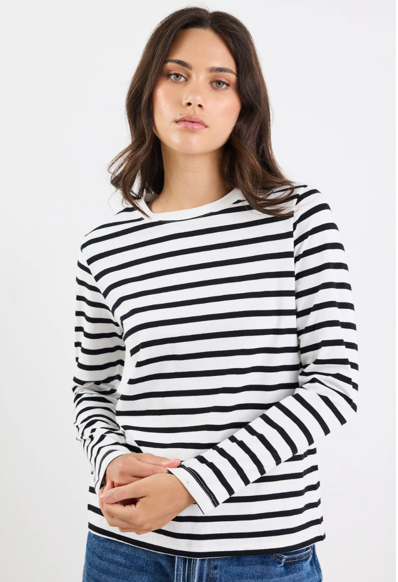Tether Long sleeve Stripe Boxy Tee