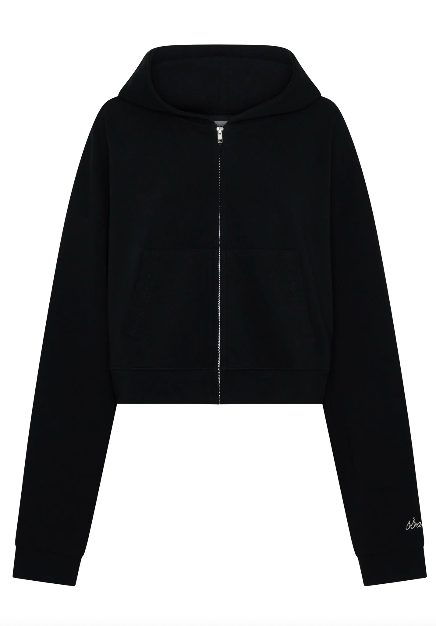 SŚAINT Cropped Hoodie Black/Butter