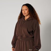 SSAINT Cropped Hoodie Brown