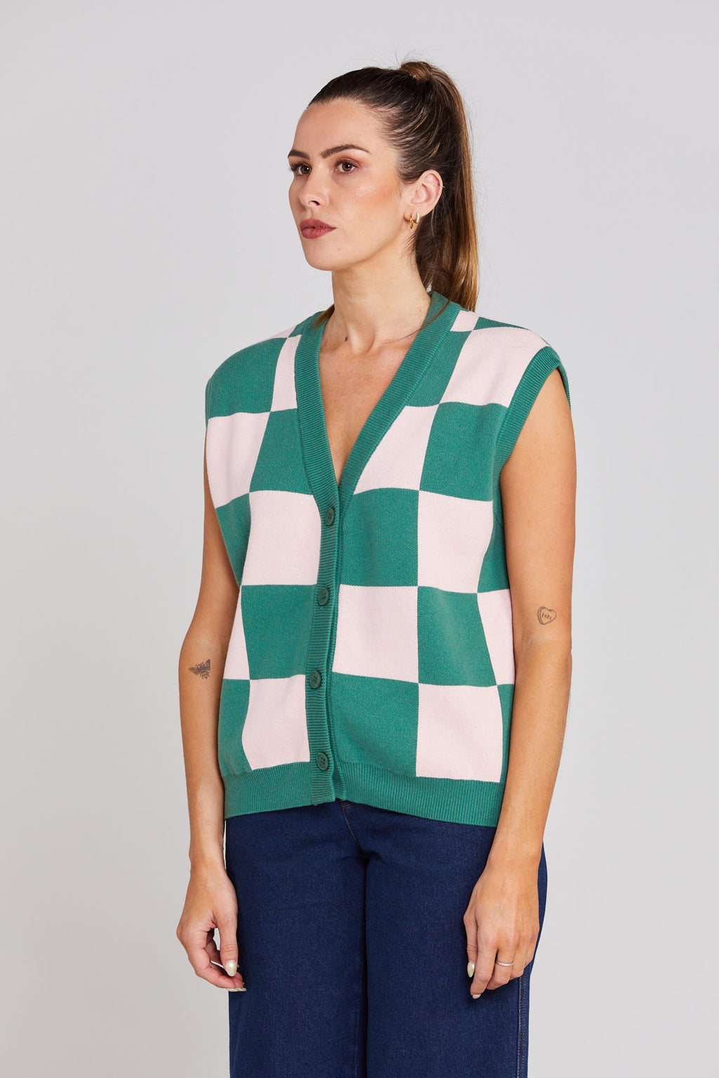 Rosa Vest Emerald Blush Thing Thing