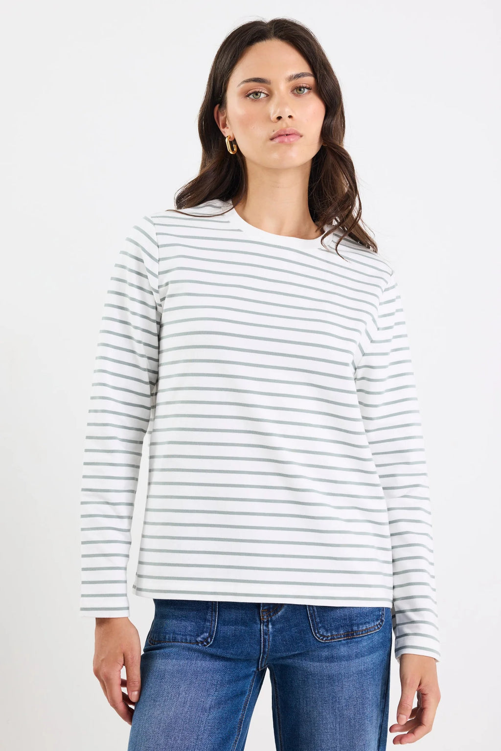 Tether Long sleeve Stripe Boxy Tee