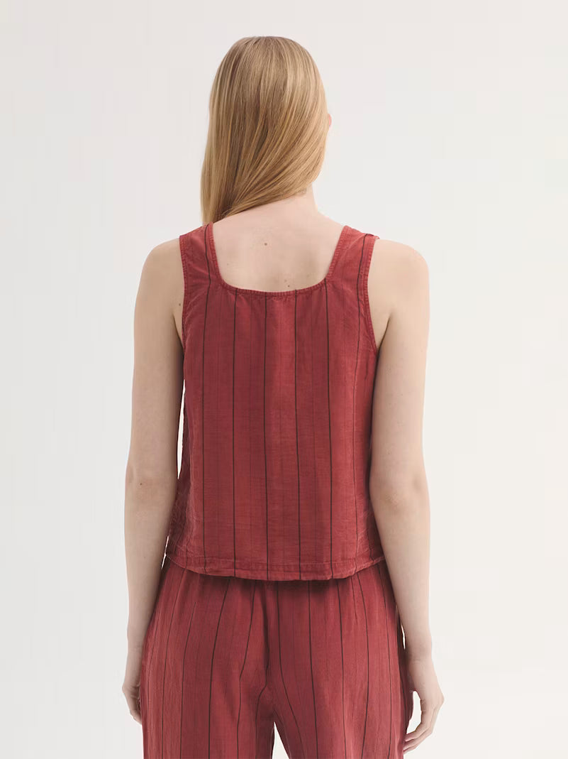Overdyed Striped Tencel Top - Nice Things