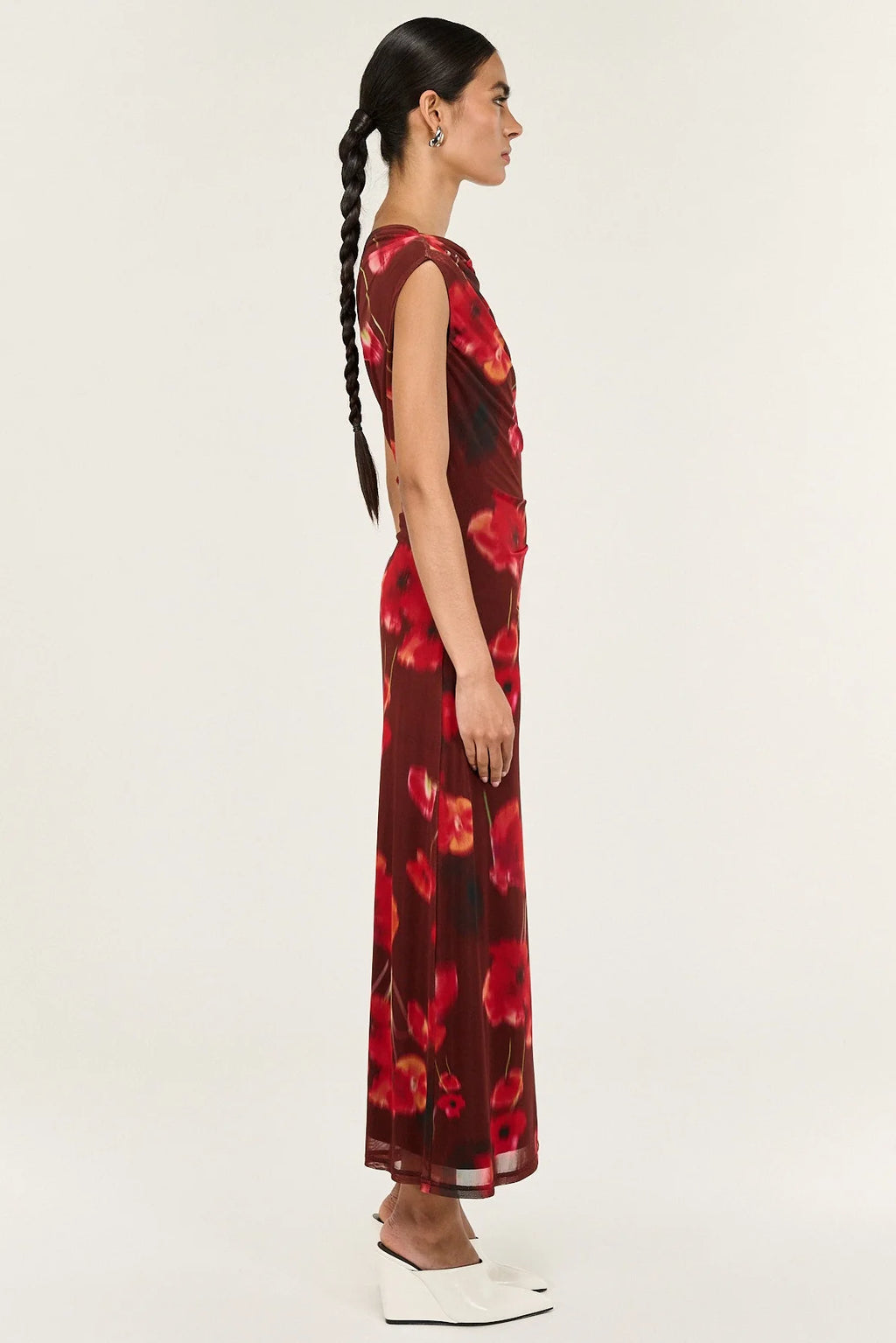 Vivi Mesh Asym Midi Dress.  Staple The Label