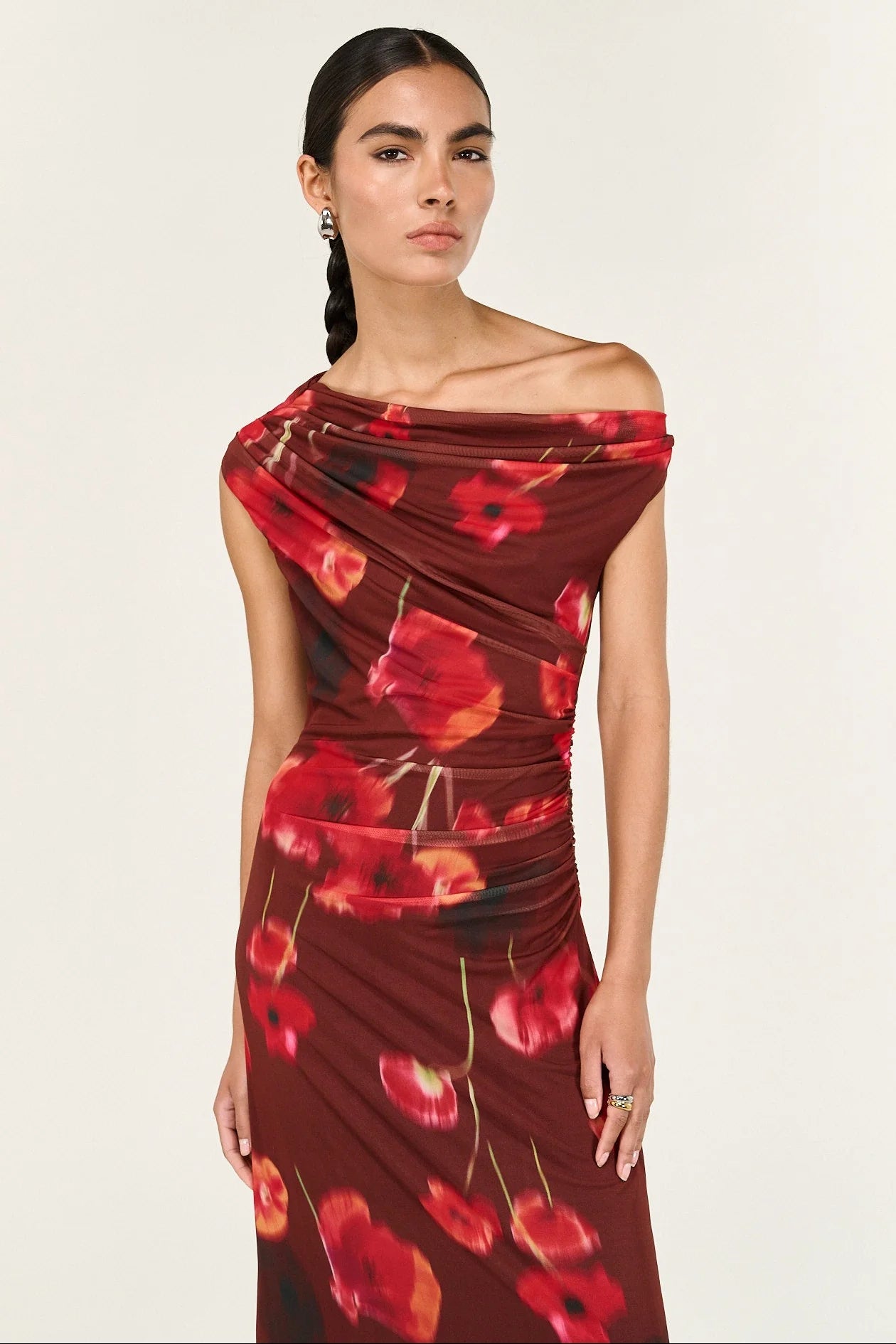 Vivi Mesh Asym Midi Dress.  Staple The Label