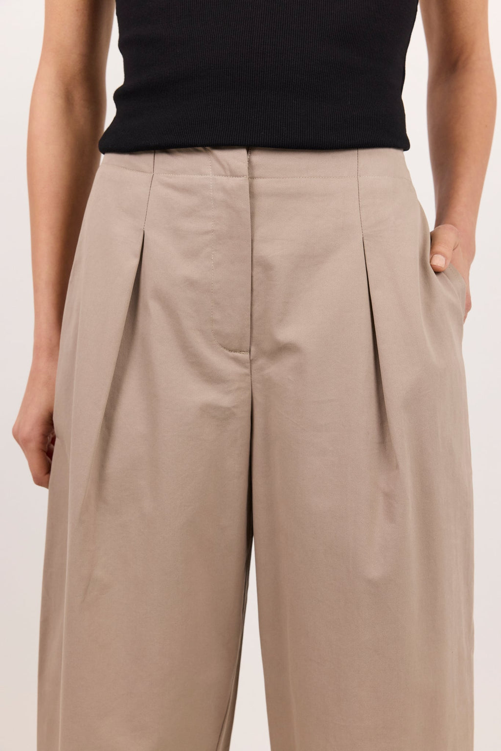 Manifesto Front Pleat Barrel Leg Pants - Stories be Told
