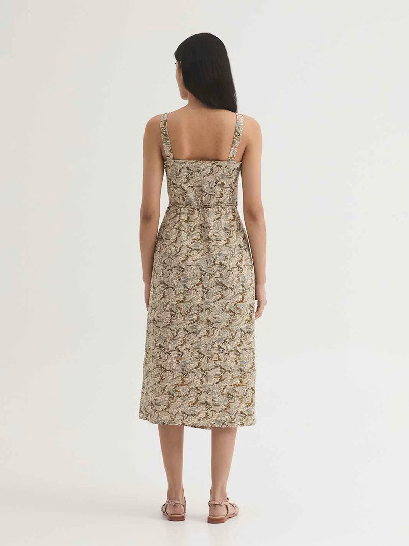 Aegean Sea Print Wrap Dress - Nice Things
