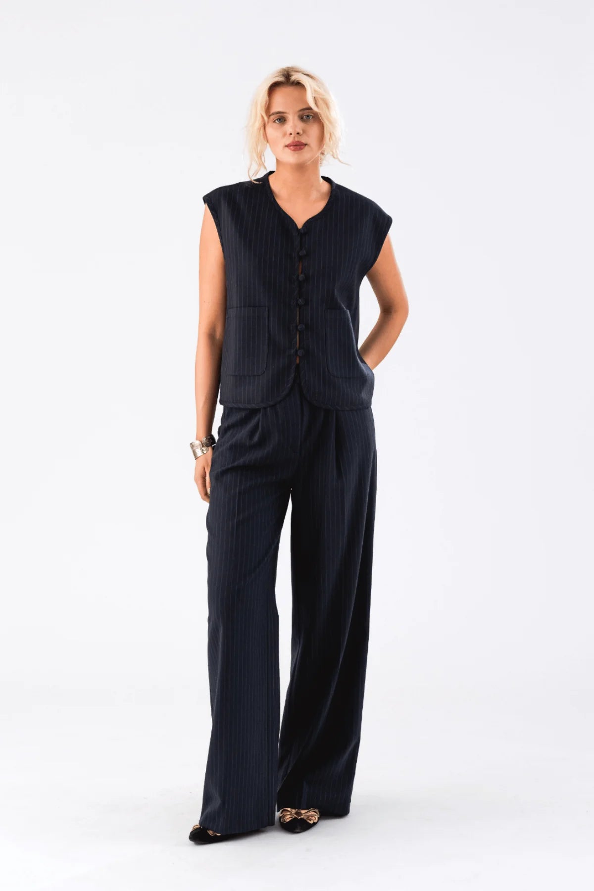 Abbey Vest in Dark Navy