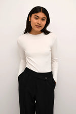 Candace Long Sleeve Tee in Egret