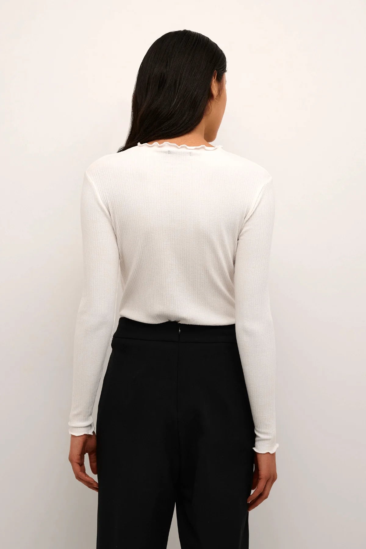 Candace Long Sleeve Tee in Egret